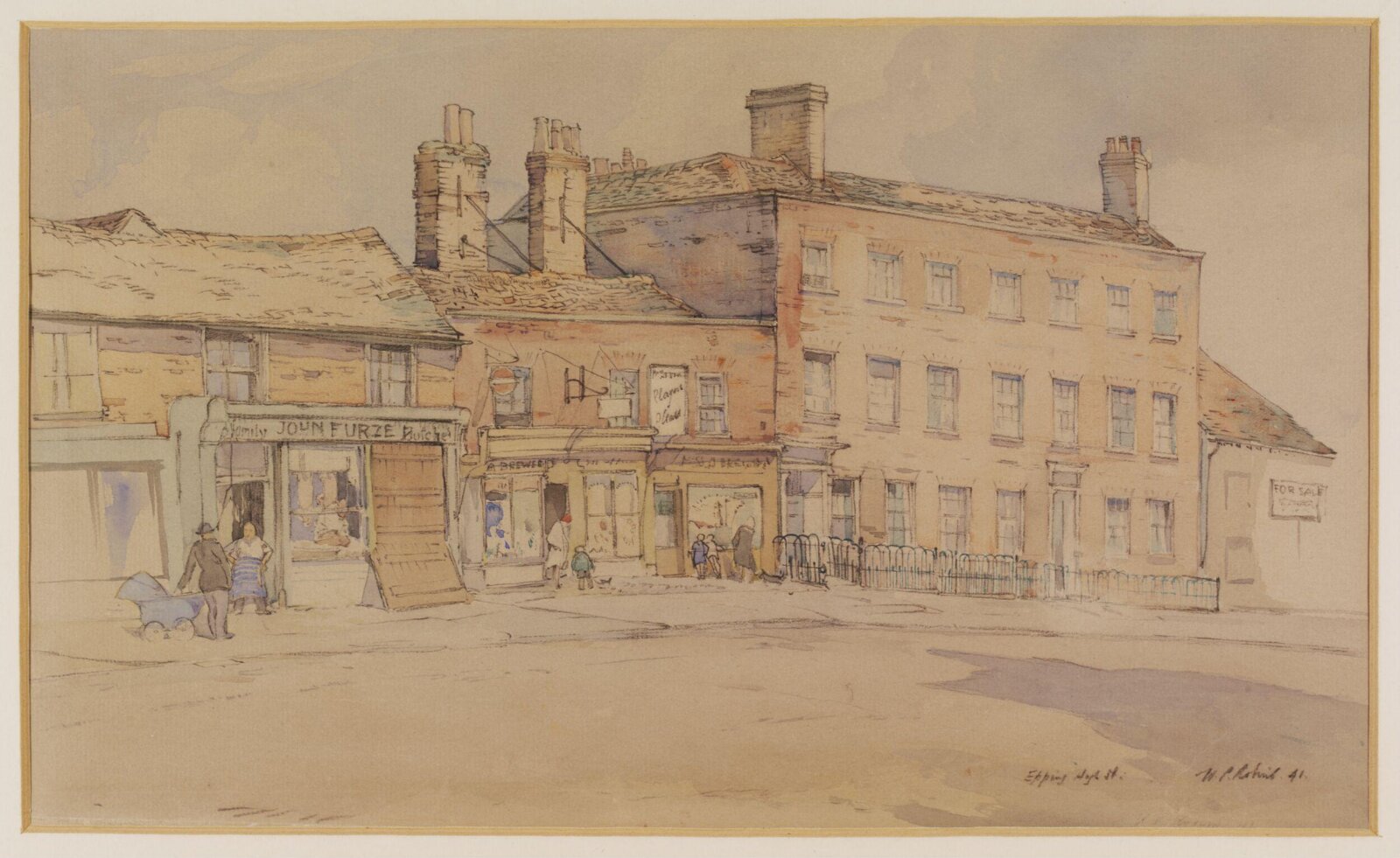Epping High Street, William Palmer Robins, 1941
