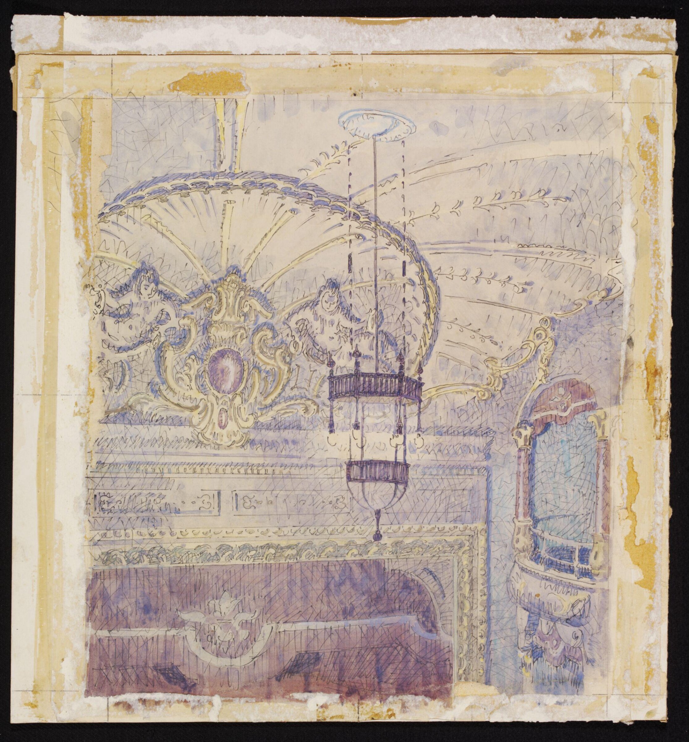 The Interior of the Old Grand Theatre, now the Gaumont Hippodrome, Colchester, Walter Bayes, ca. 1940-ca. 1943