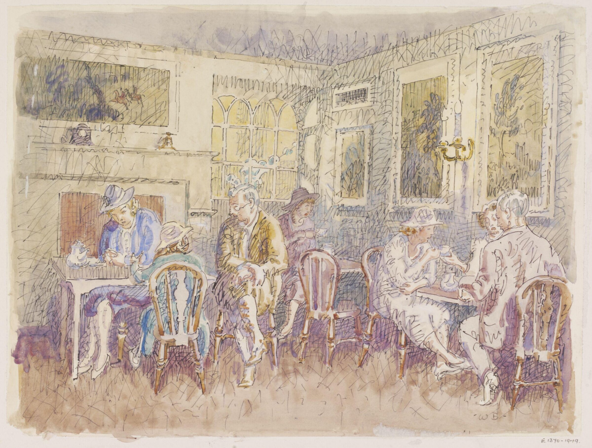 Tea Shop in the High Street, Colchester, Walter Bayes, ca. 1940