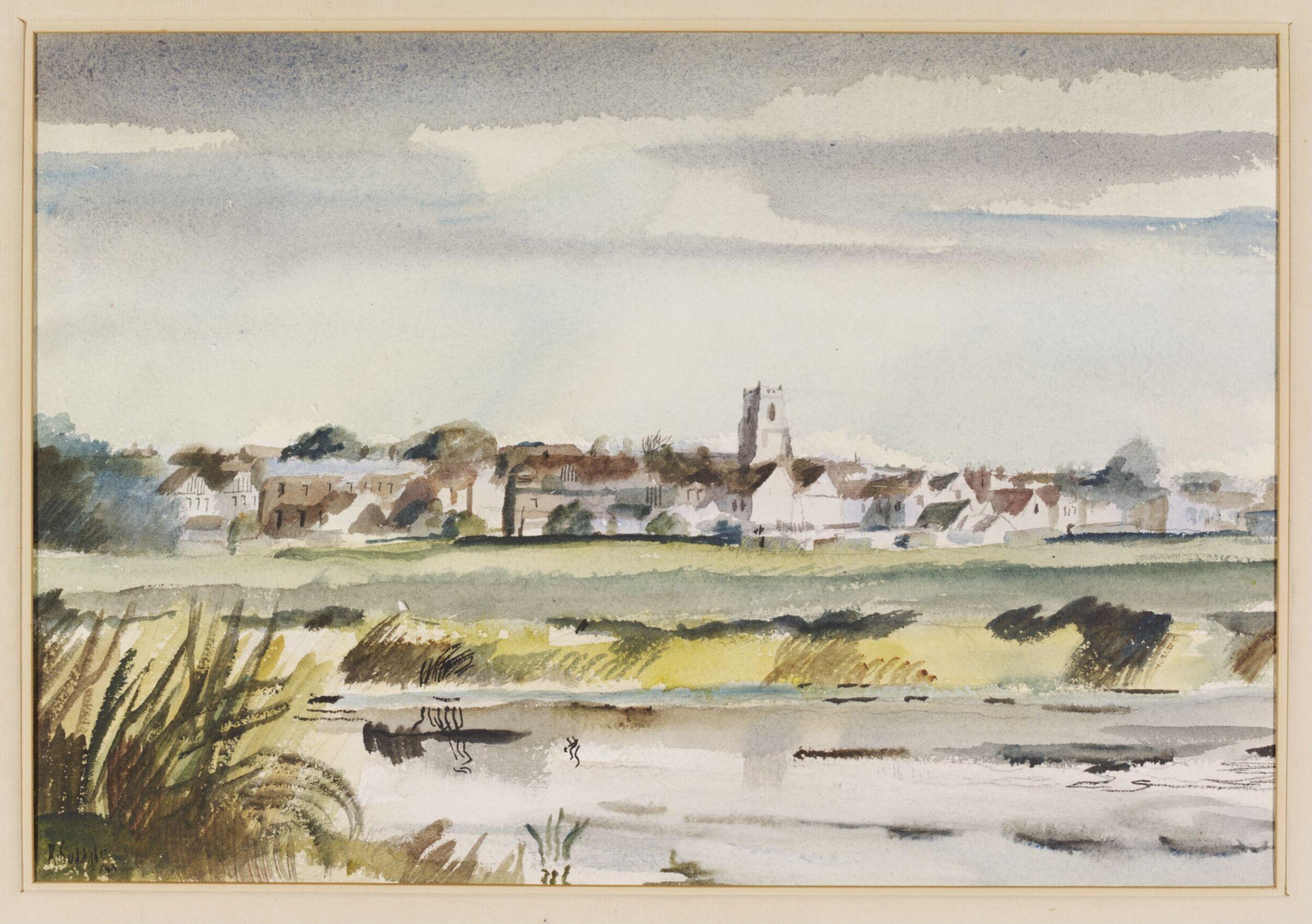Evening View of Sudbury from the South-west, Rowland Suddaby, 1940