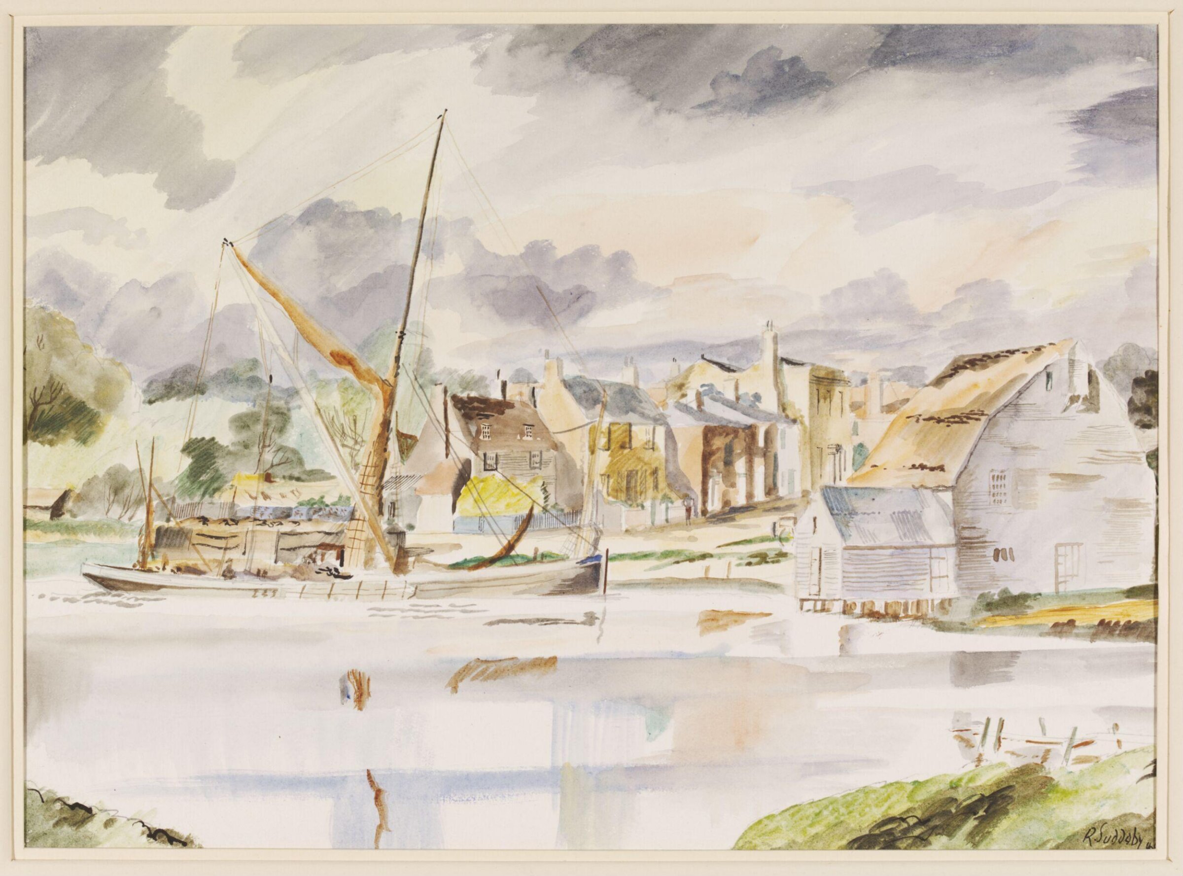 St Osyth's Quay, Rowland Suddaby, 1940