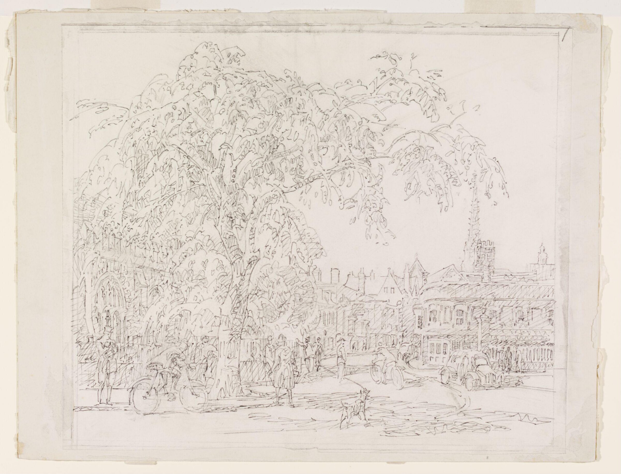 All Saints' Church and the Castle Inn, High Street, Colchester, Walter Bayes, ca. 1940-ca. 1943
