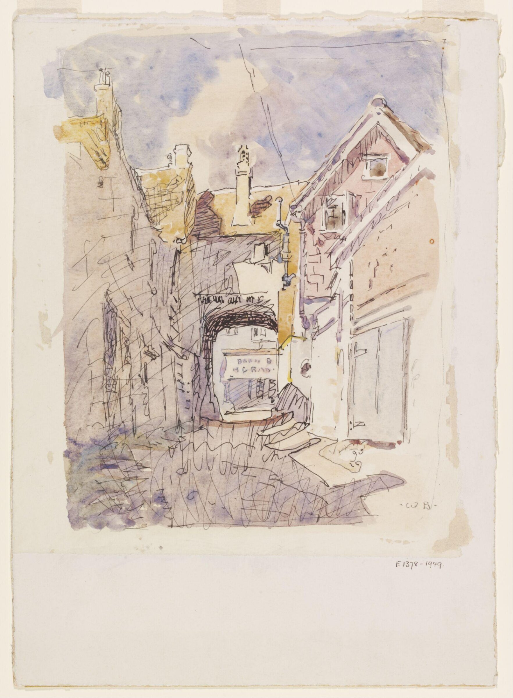 Yard off the Main Street, Halstead, Essex, Bayes, ca. 1940