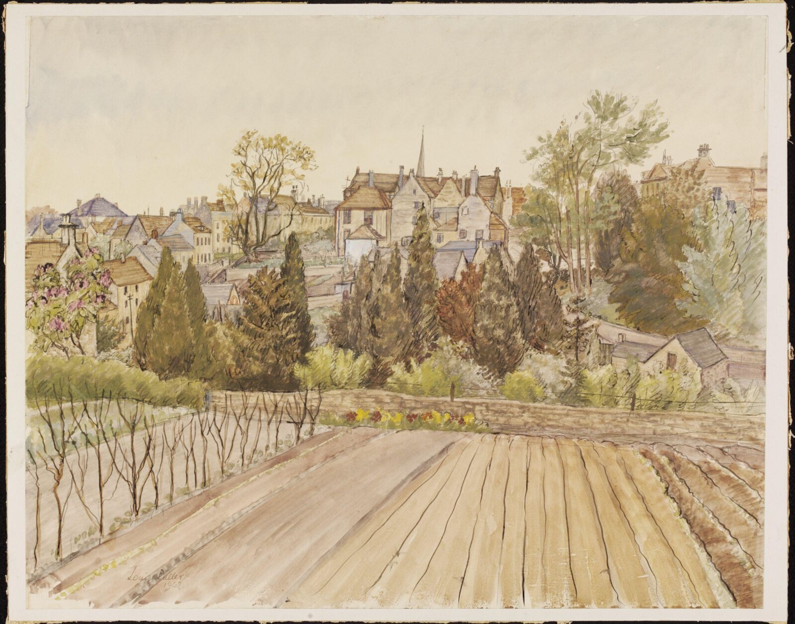 View from near Love Lane, Tetbury, Puller, 1942