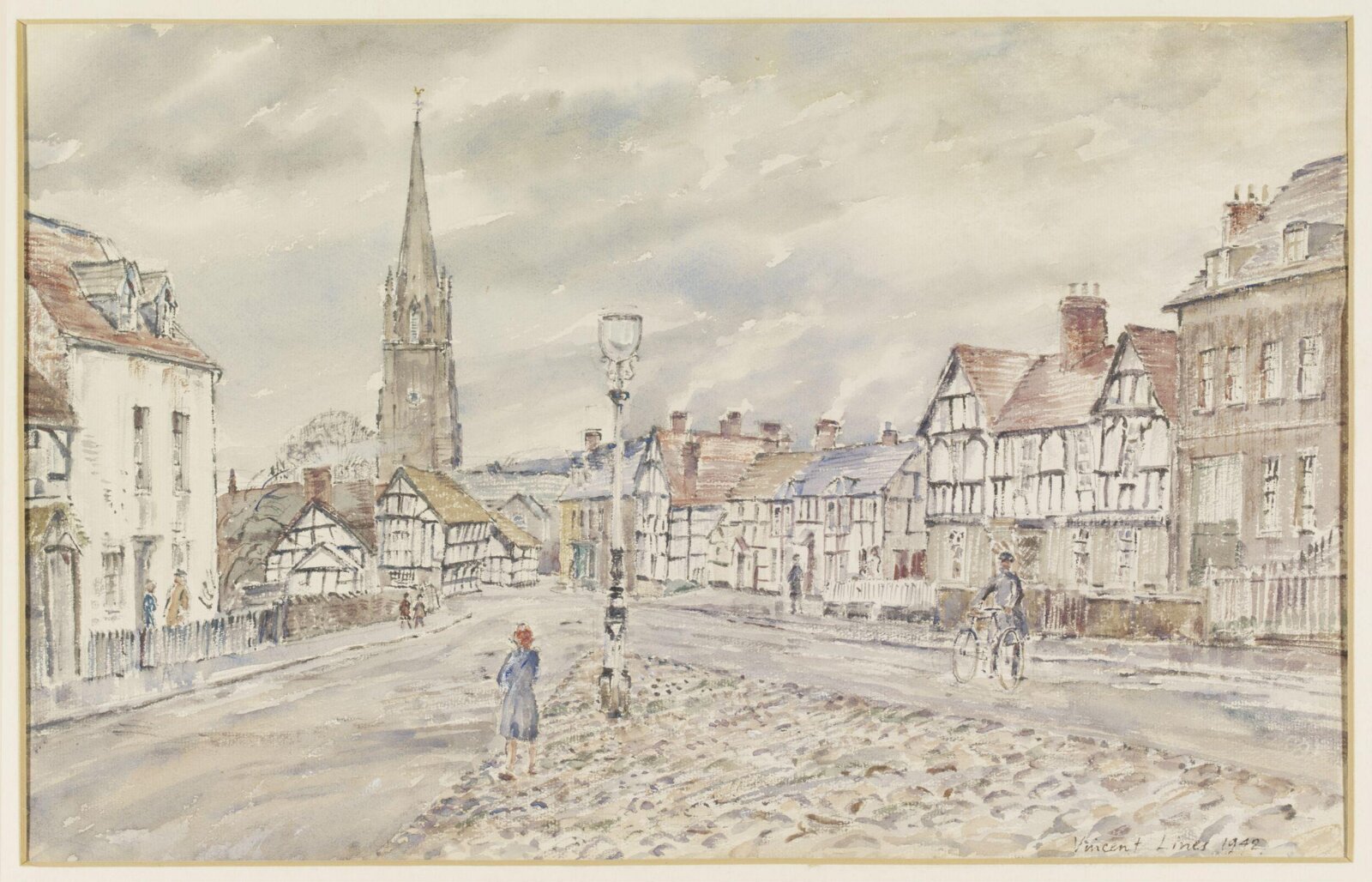 Broad Street, Weobley, Lines, 1942