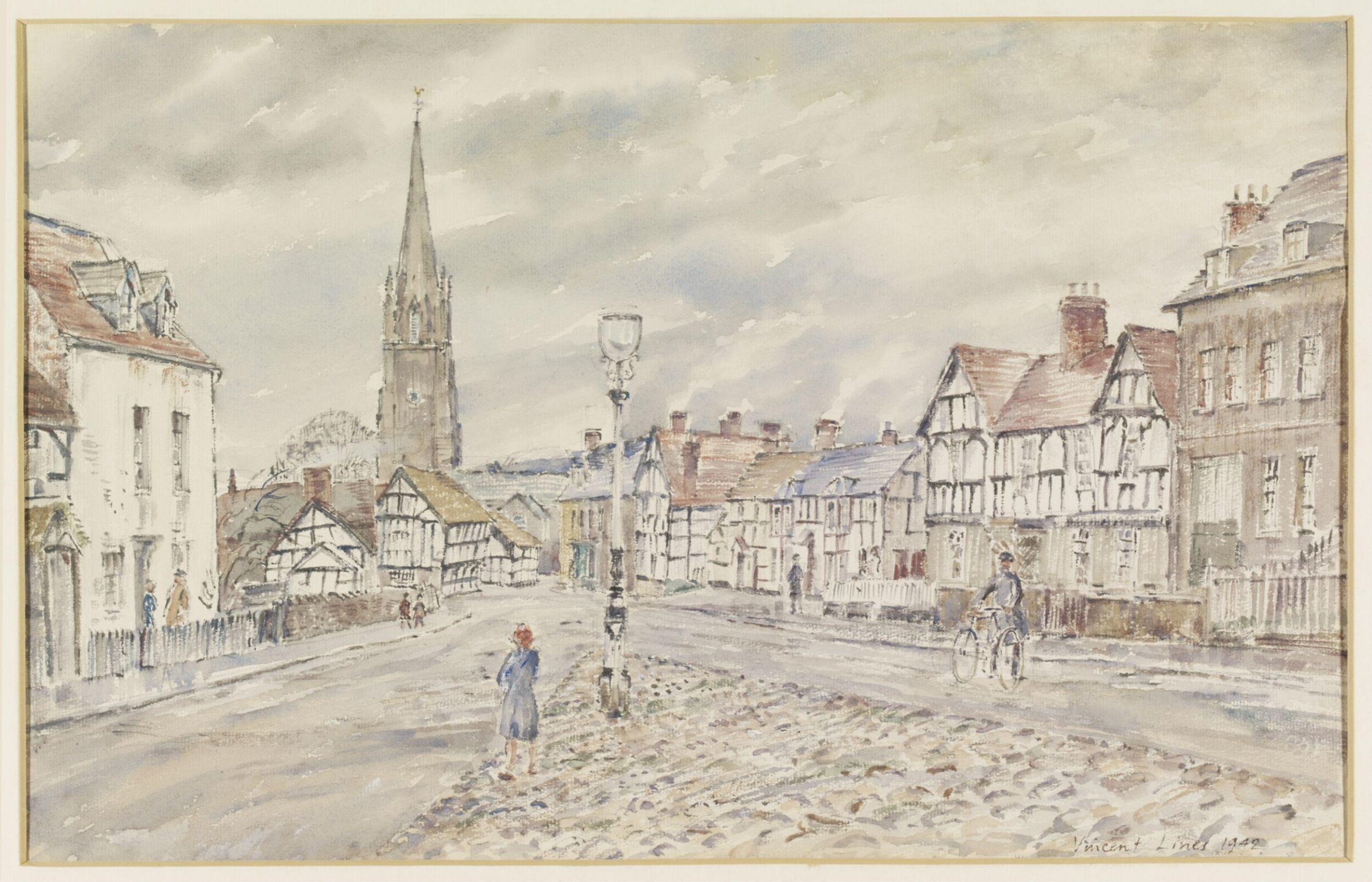 Broad Street, Weobley, Lines, 1942