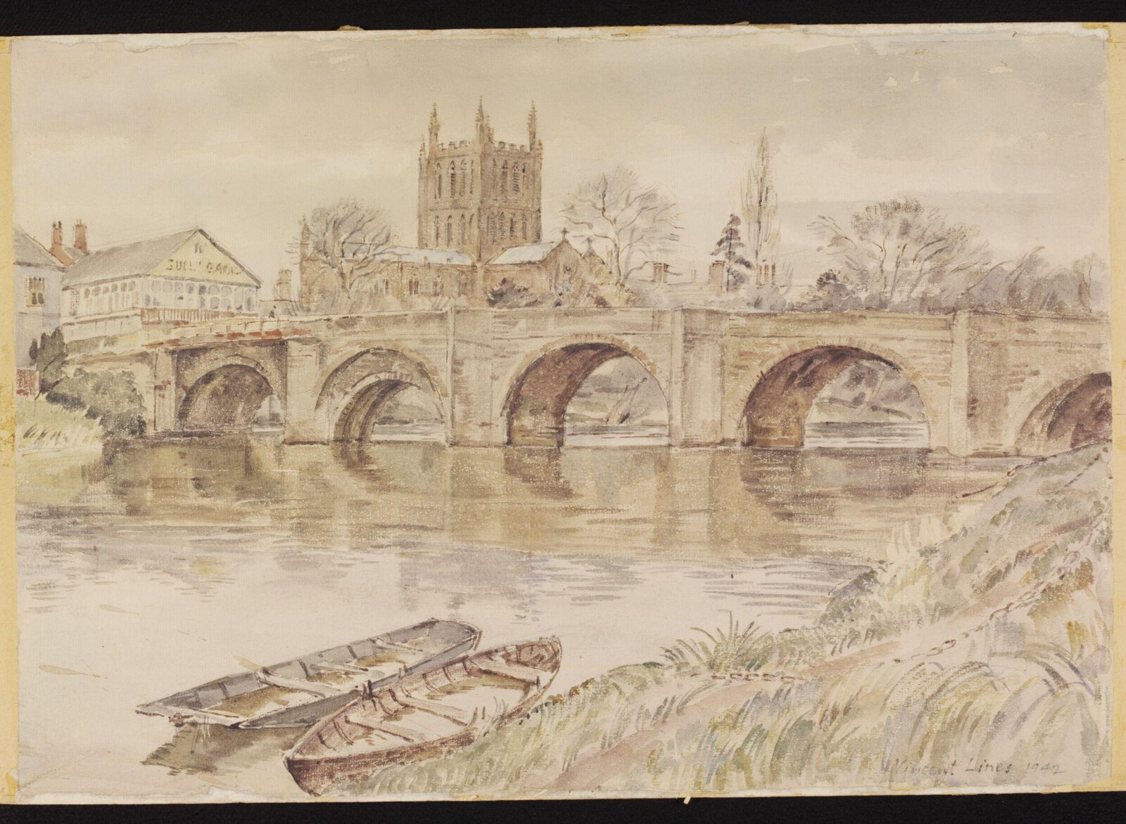 Wye Bridge, Hereford, Lines, 1942