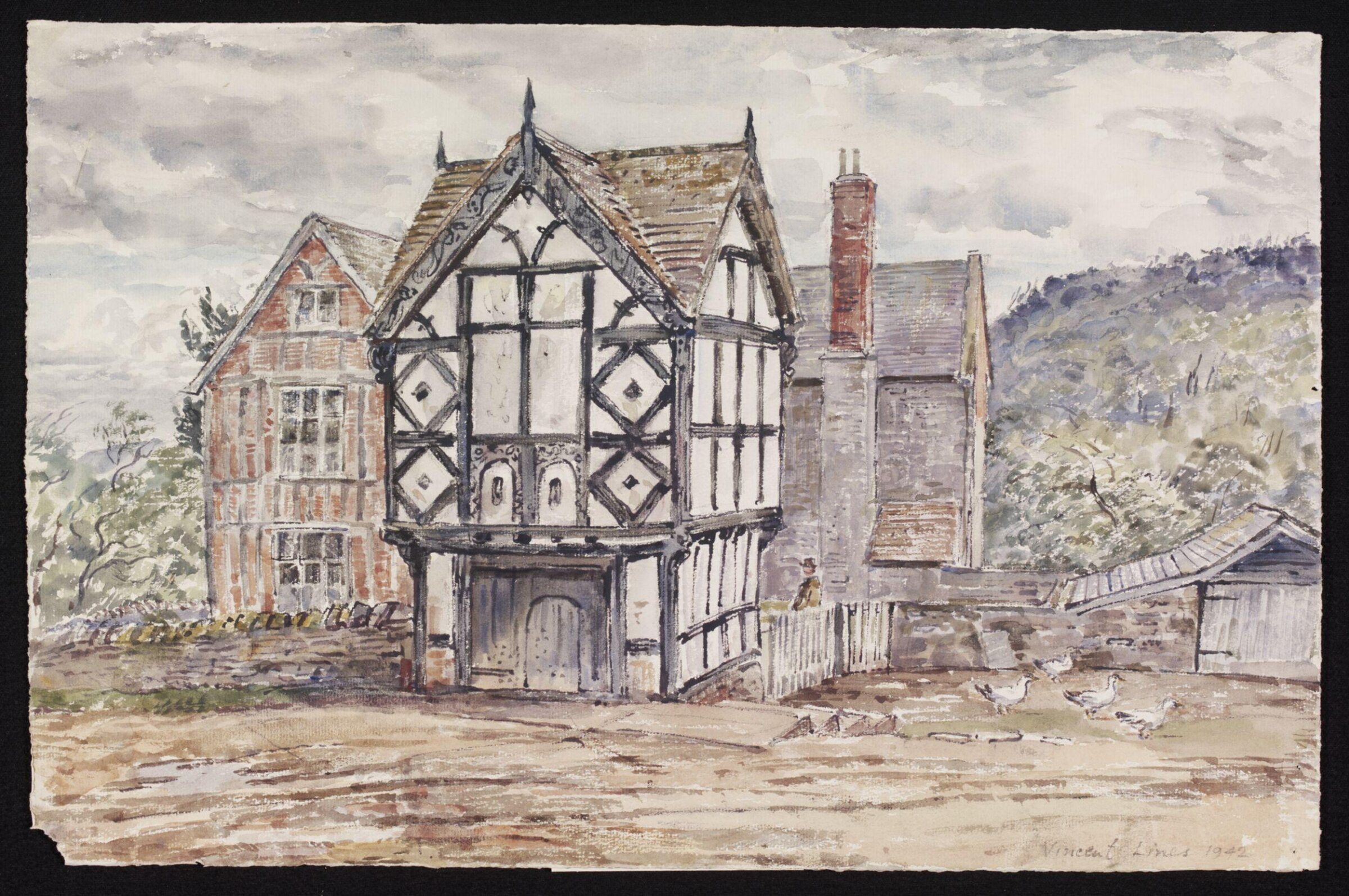 Farm and Falconry, The Buttas, Canon Pyon, Lines, 1942