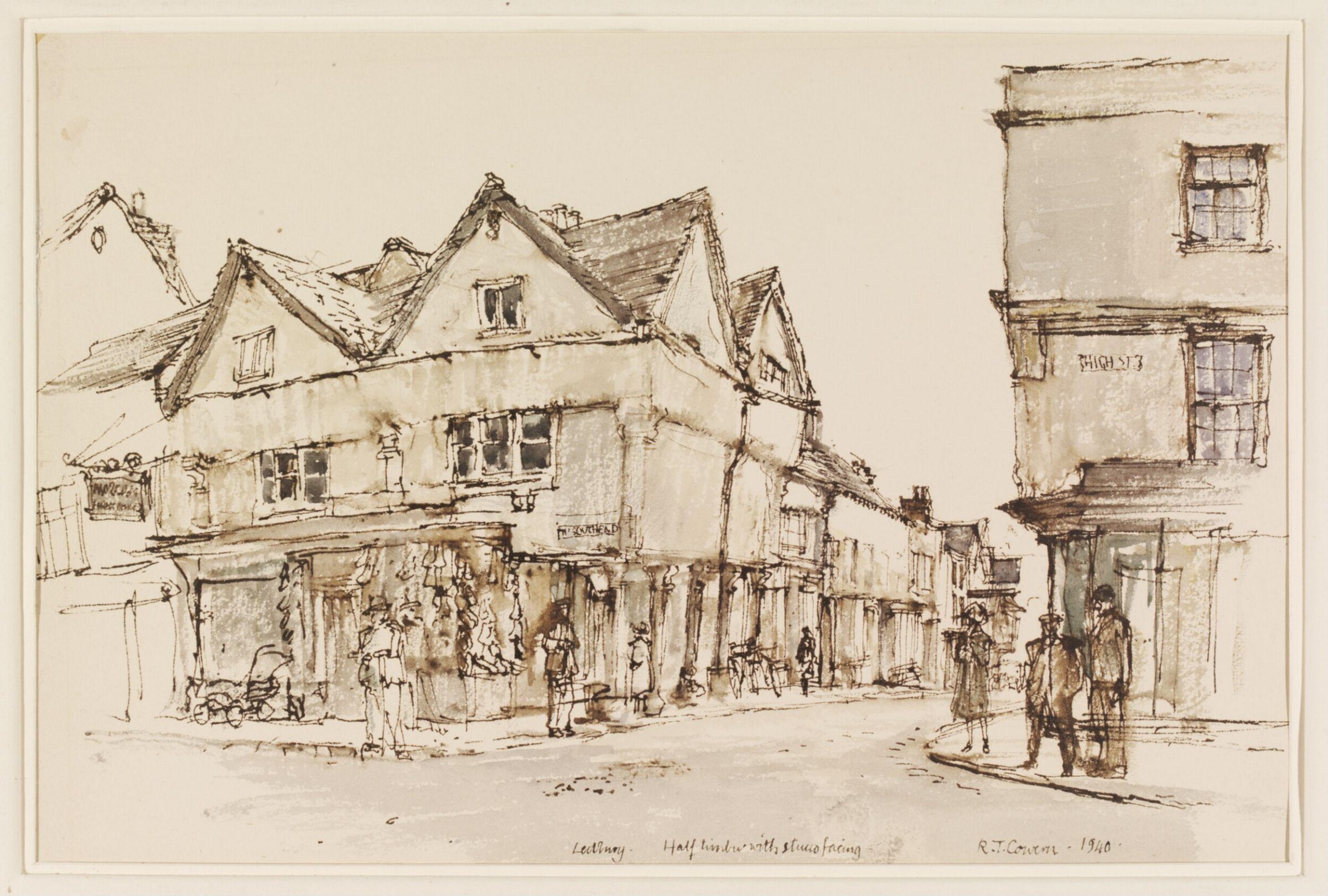 Entrance to New Street, Ledbury, Cowern, 1940