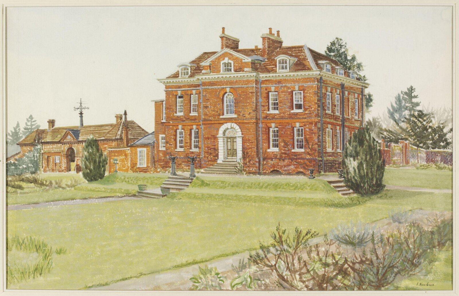 Much Hadham Hall, Irene Hawkins, ca. 1940