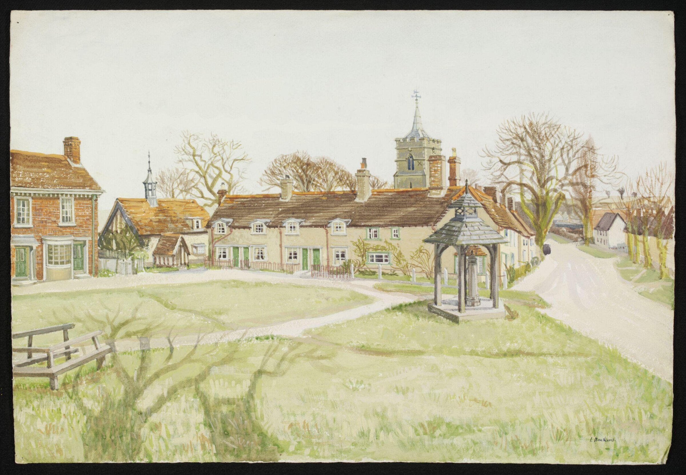 The Village Green, Westmill, Hawkins, ca. 1940