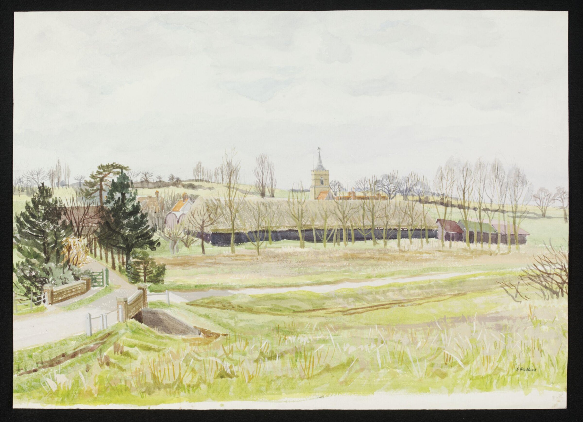 Barn at Westmill, Hawkins, ca. 1940