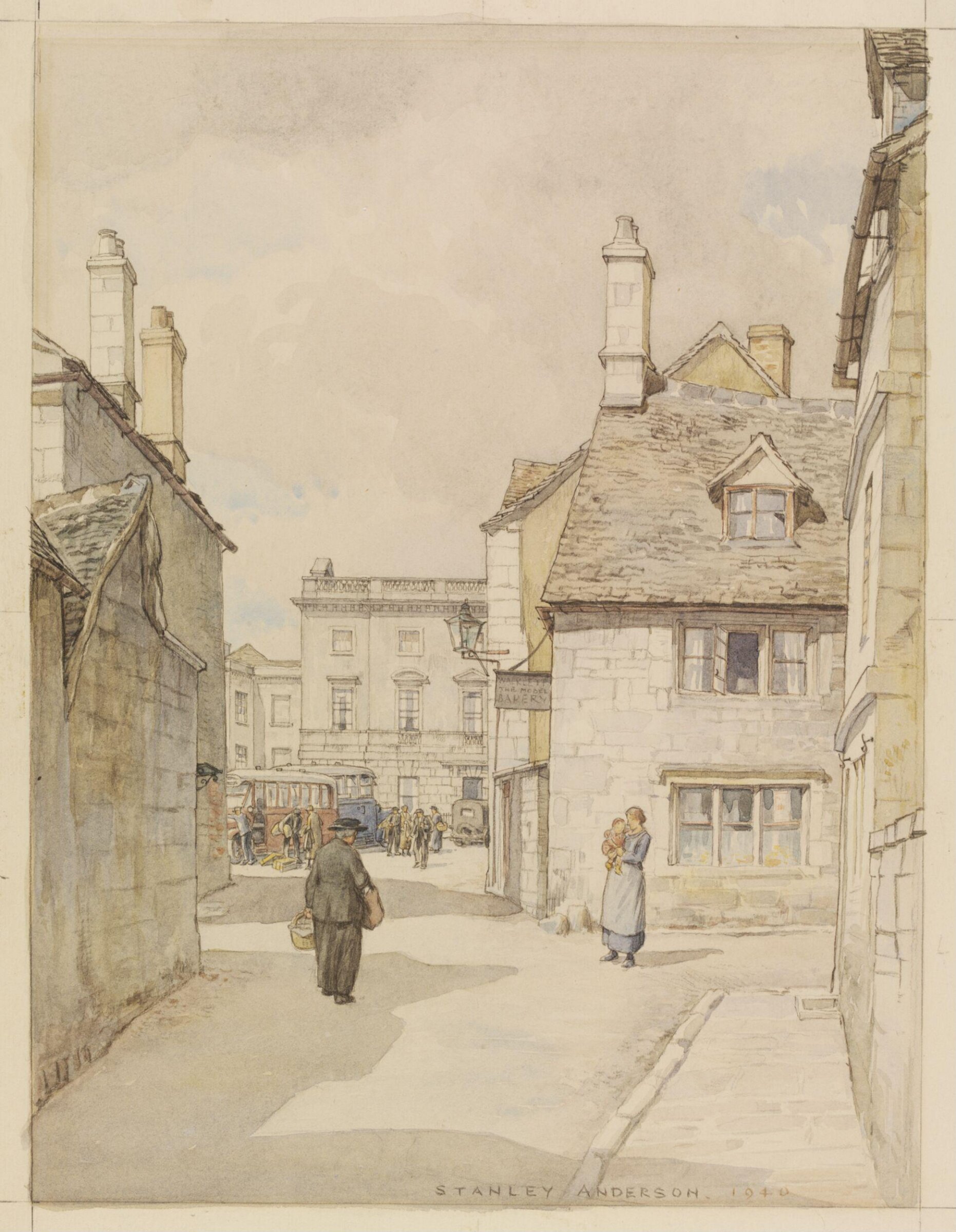 The Bus Stop, Painswick, Gloucestershire, Стенли Андерсон, 1940