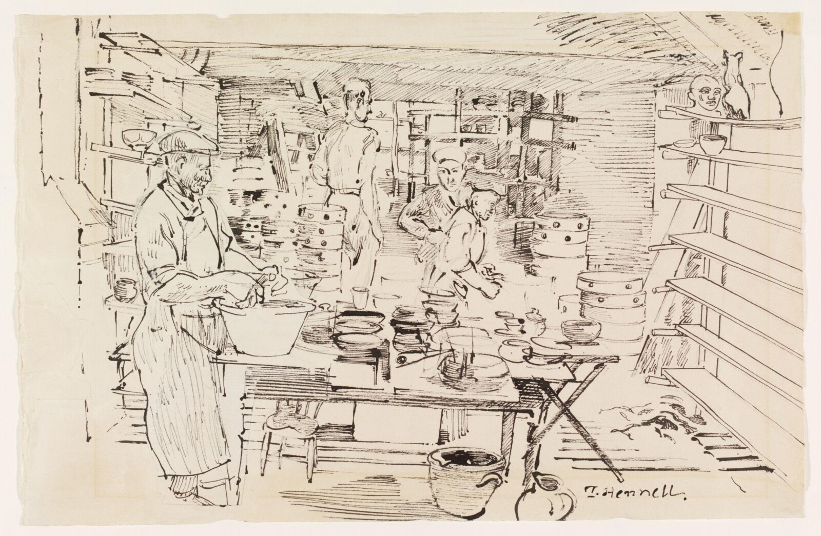 Winchcomb Pottery, Interior, Hennell, ca. 1940