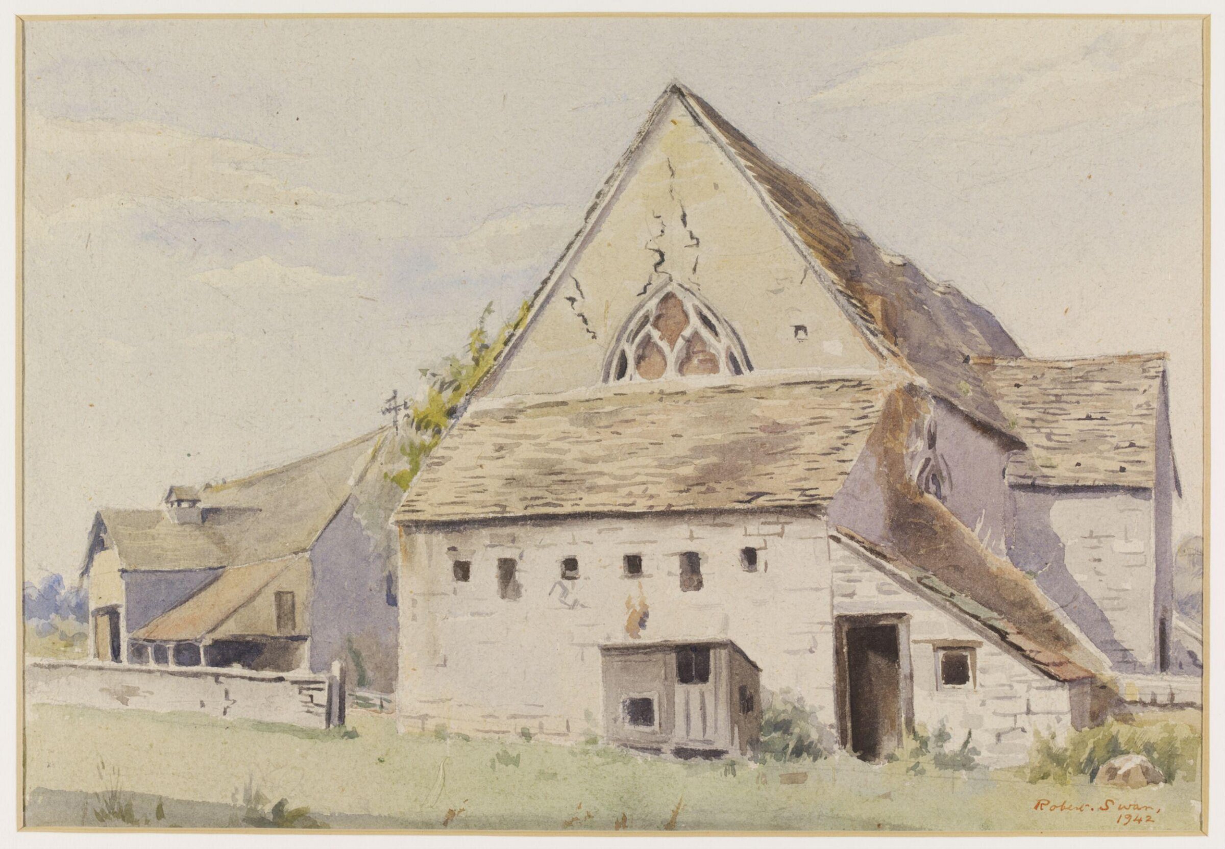 The Old Church (now a barn), Leonard Stanley, Swan, 1942