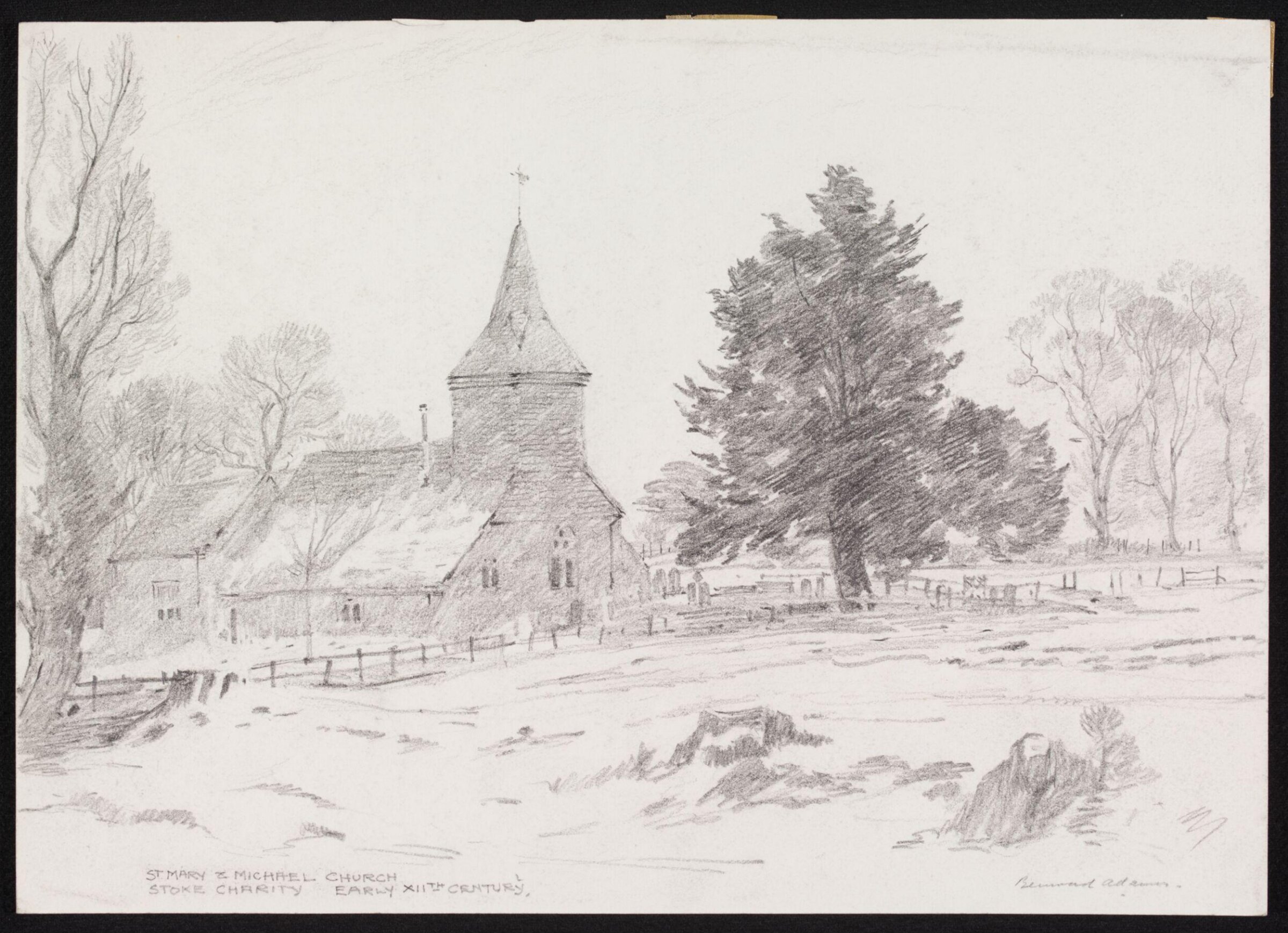 St. Mary and St. Michael Church, Stoke Charity, Adams, ca. 1940