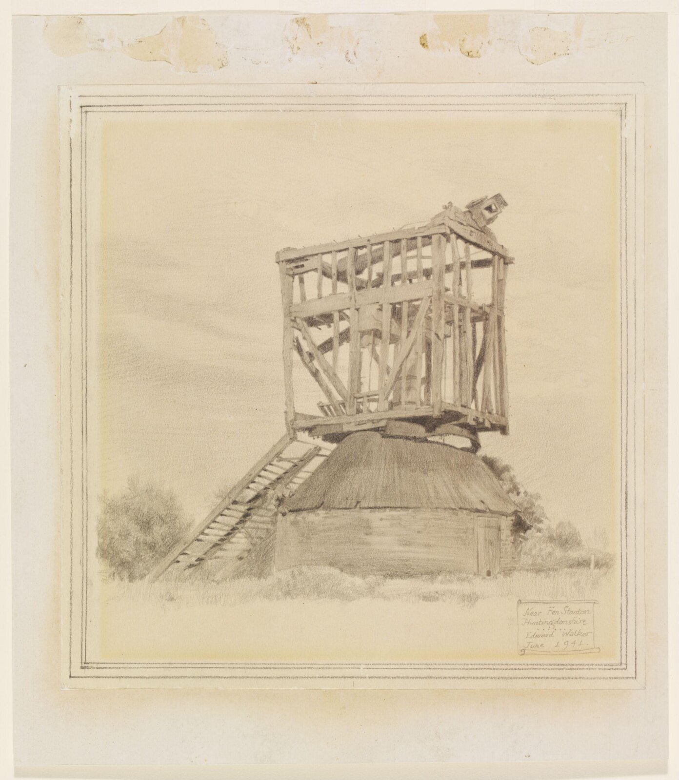 The Post Mill near Fen Stanton, Walker, June 1941