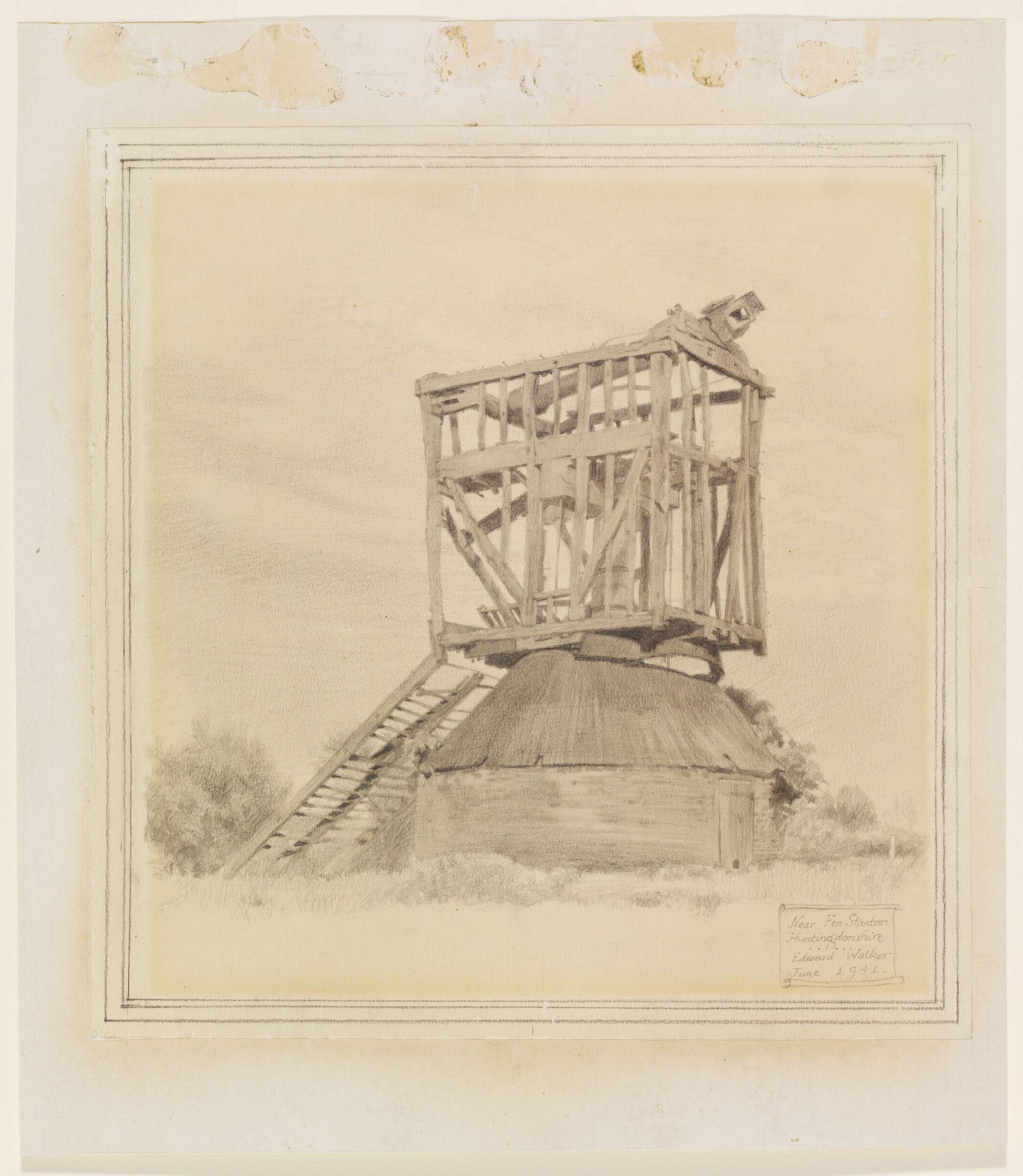 The Post Mill near Fen Stanton, Walker, June 1941