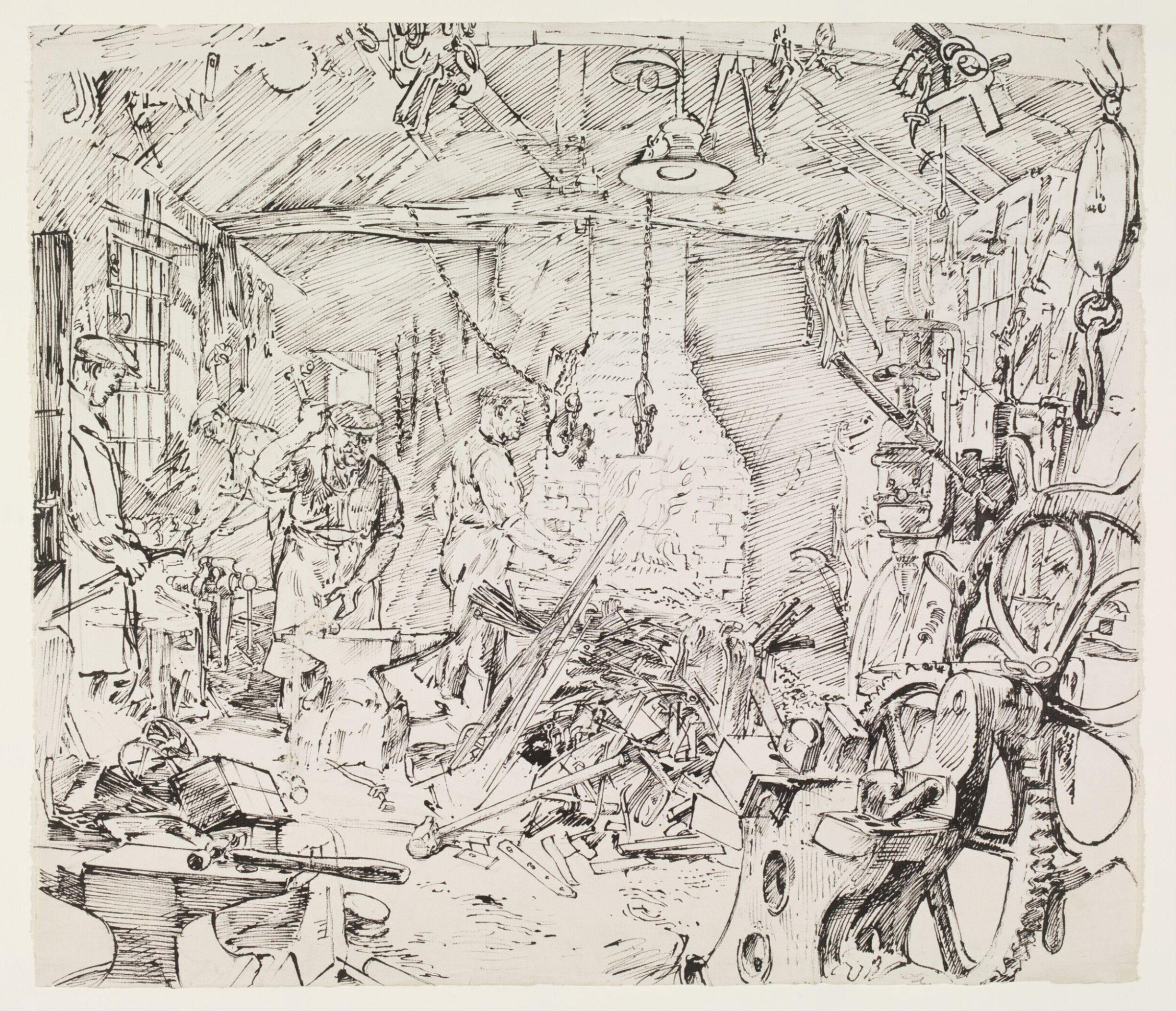 The Newington Smithy (Mr. J. W. Brunt's shop), Hennell, ca. 1940
