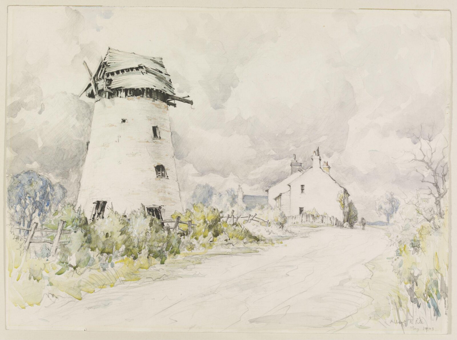 Windmill at Staining, near Blackpool, Pile, May 1943