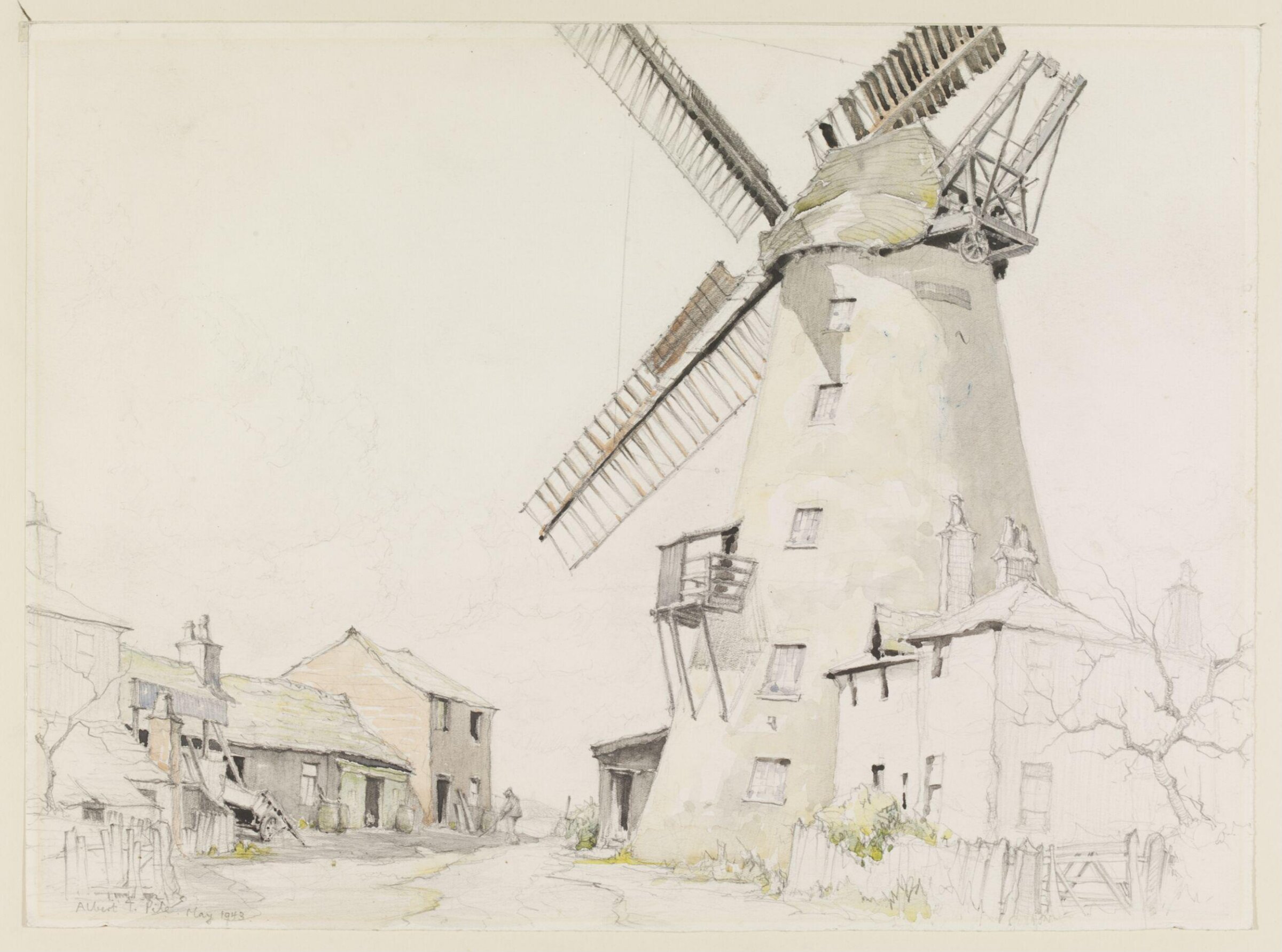 Windmill ("Marsh Mill") at Thornton, near Fleetwood, Pile, May 1943