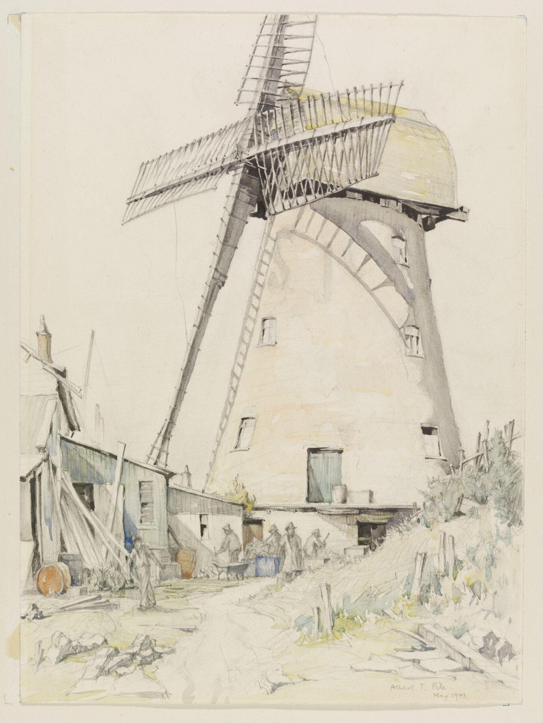 Windmill at Little Marton, near Blackpool, Pile, May 1943