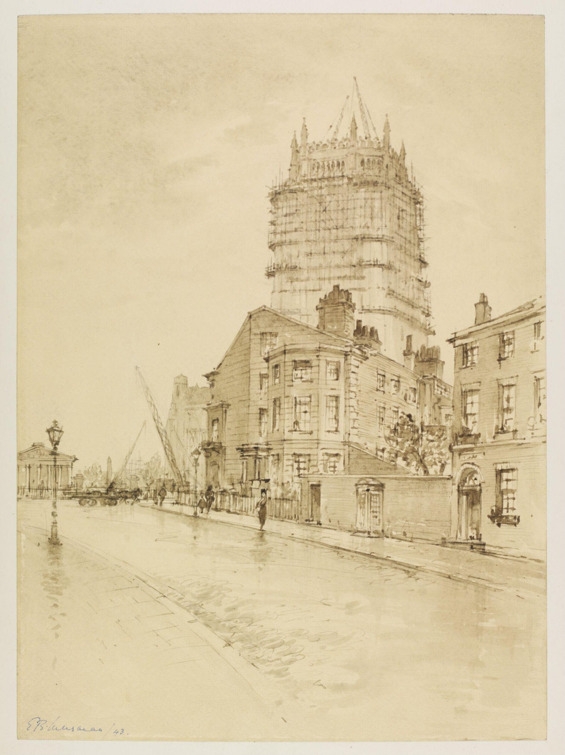 Liverpool Cathedral from Upper Duke Street, Musman, 1943