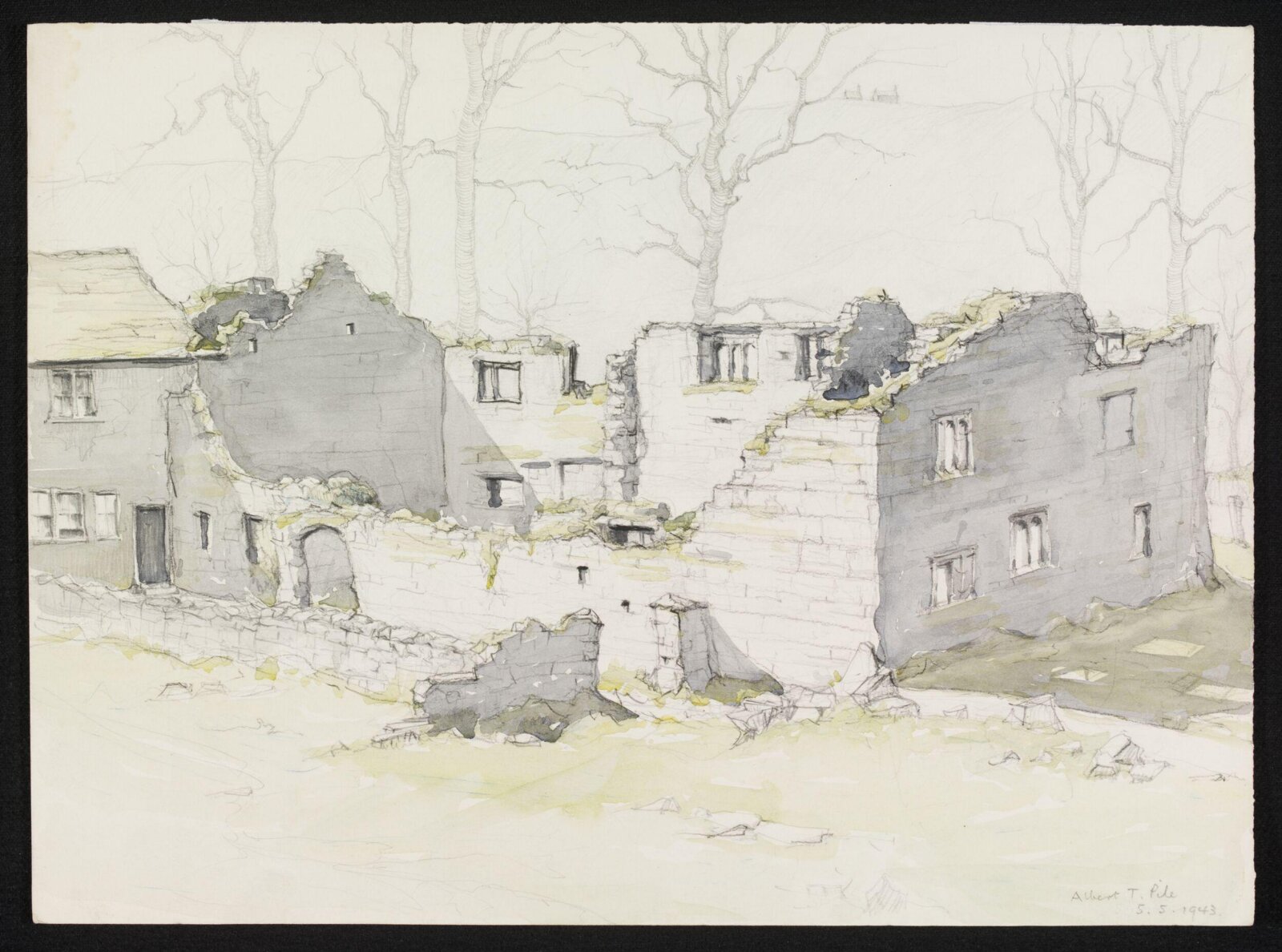 The ruined Hall, Wycoller, Pile, 5 May 1943