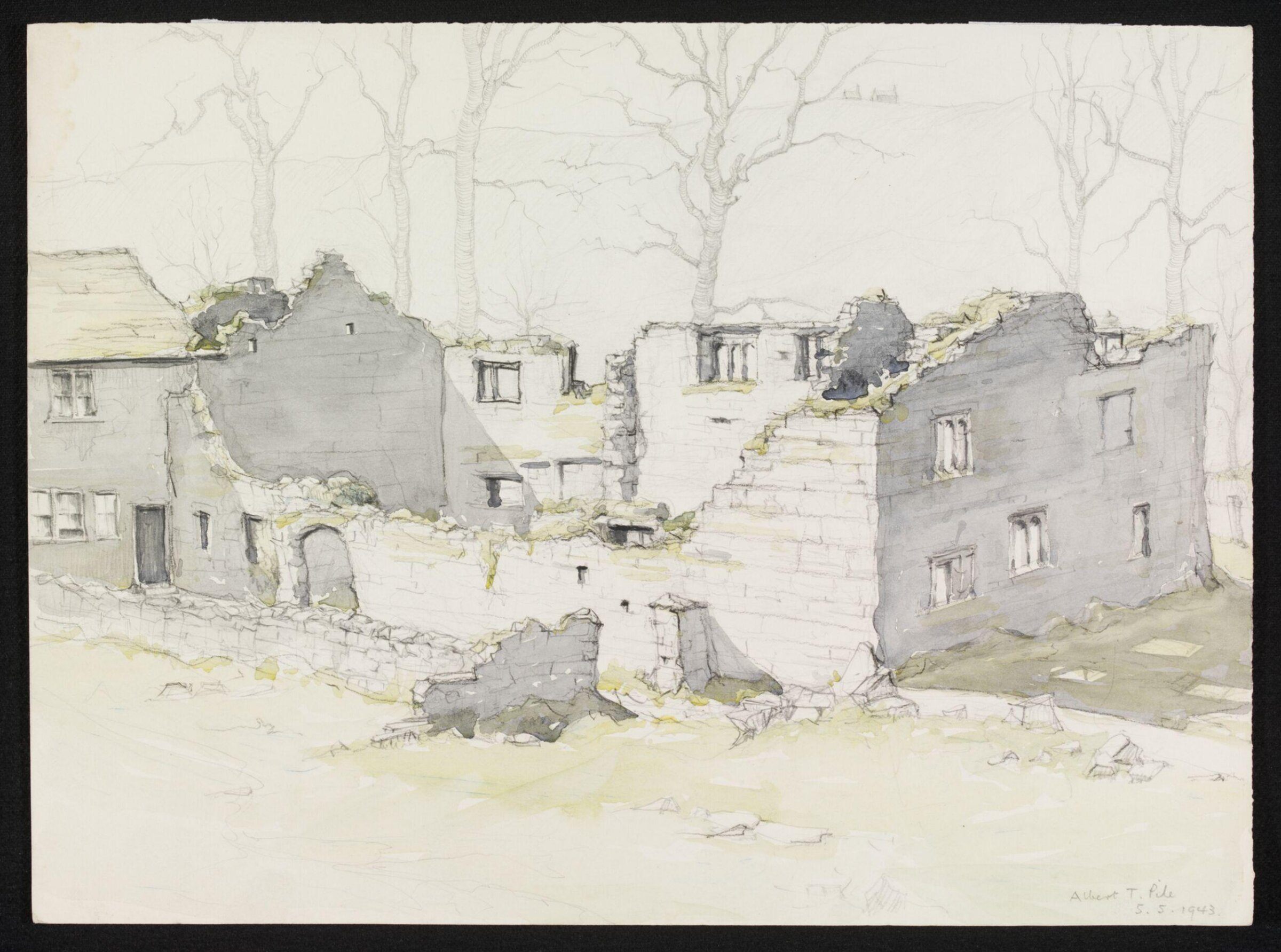 The ruined Hall, Wycoller, Pile, 5 May 1943