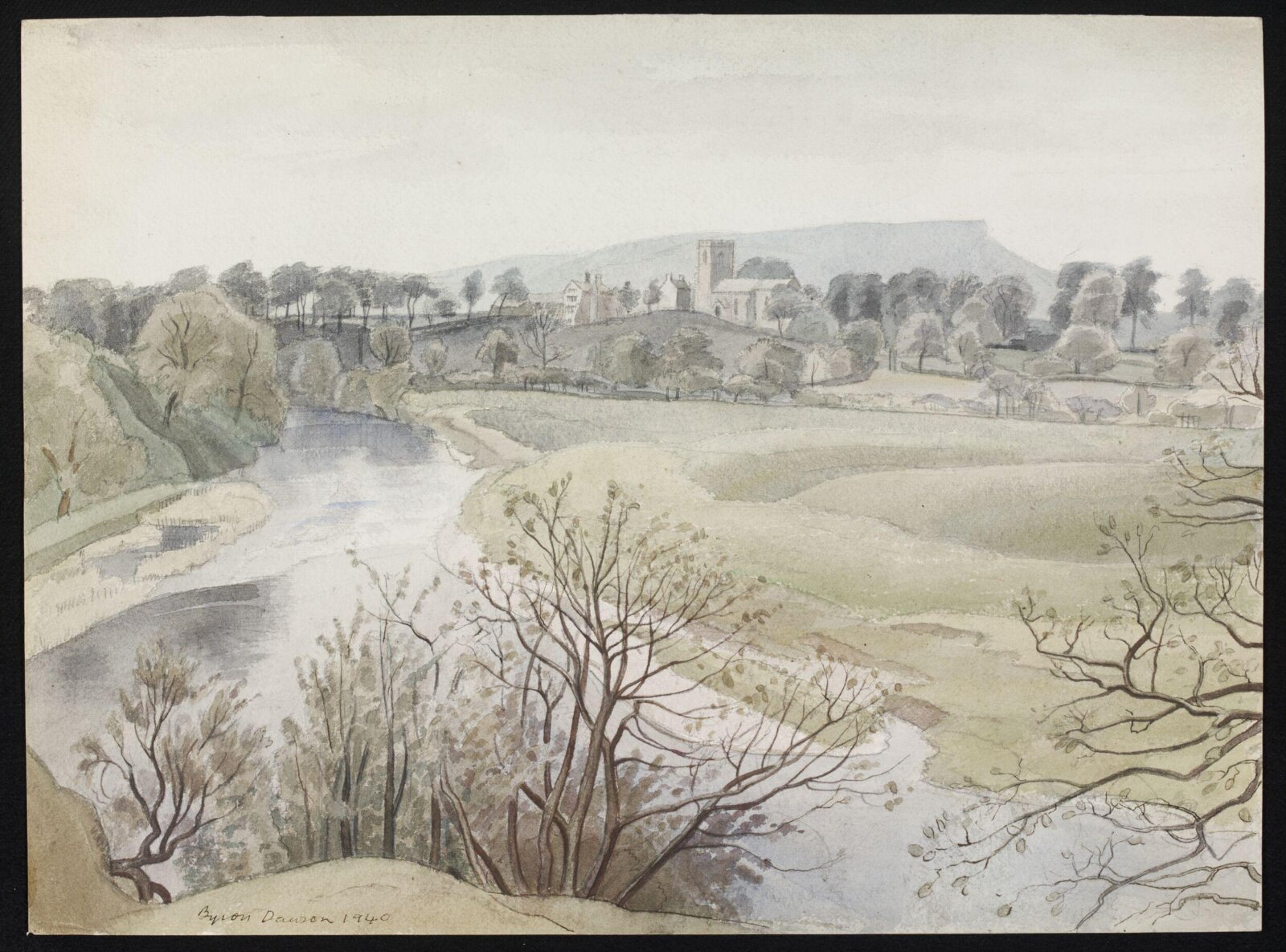 The Ribble at Great Mitton near Clitheroe, Dawson, 1940