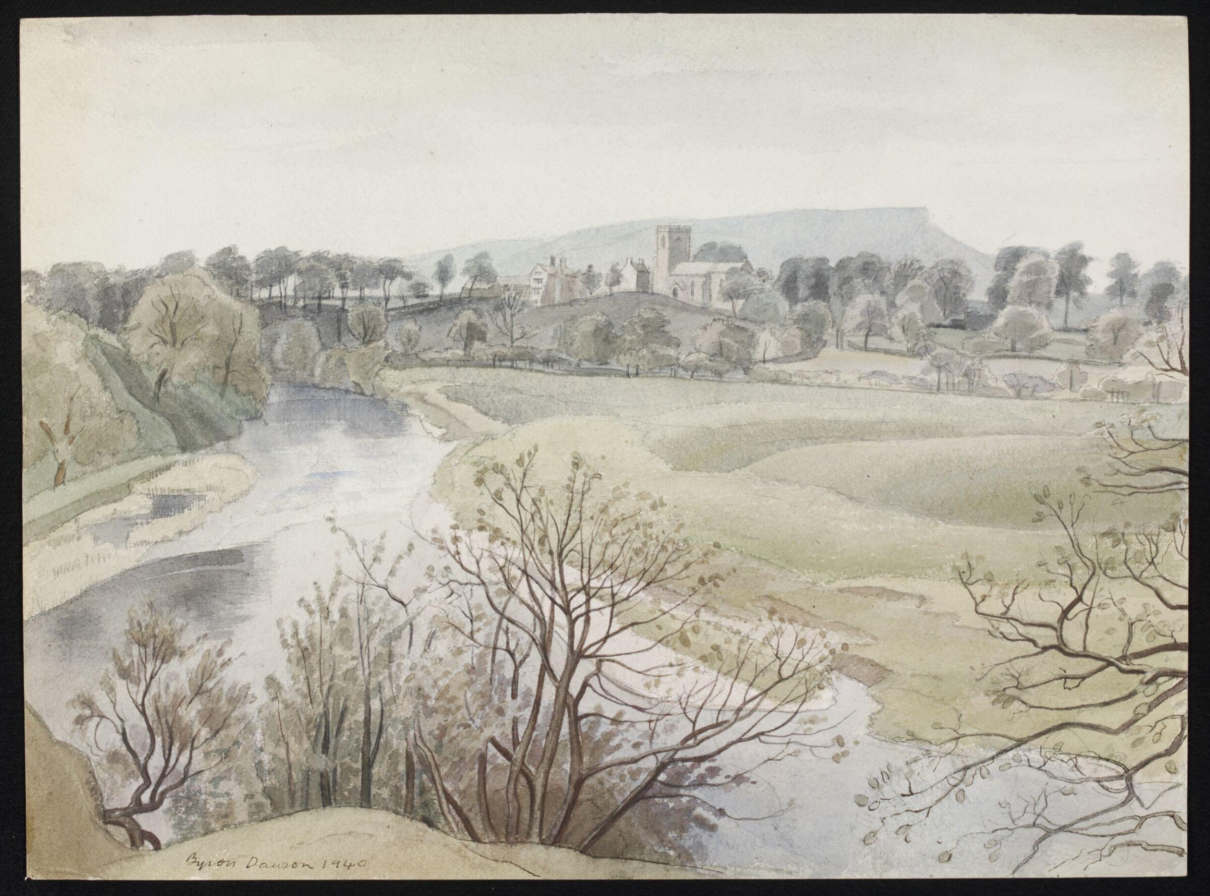 The Ribble at Great Mitton near Clitheroe, Dawson, 1940