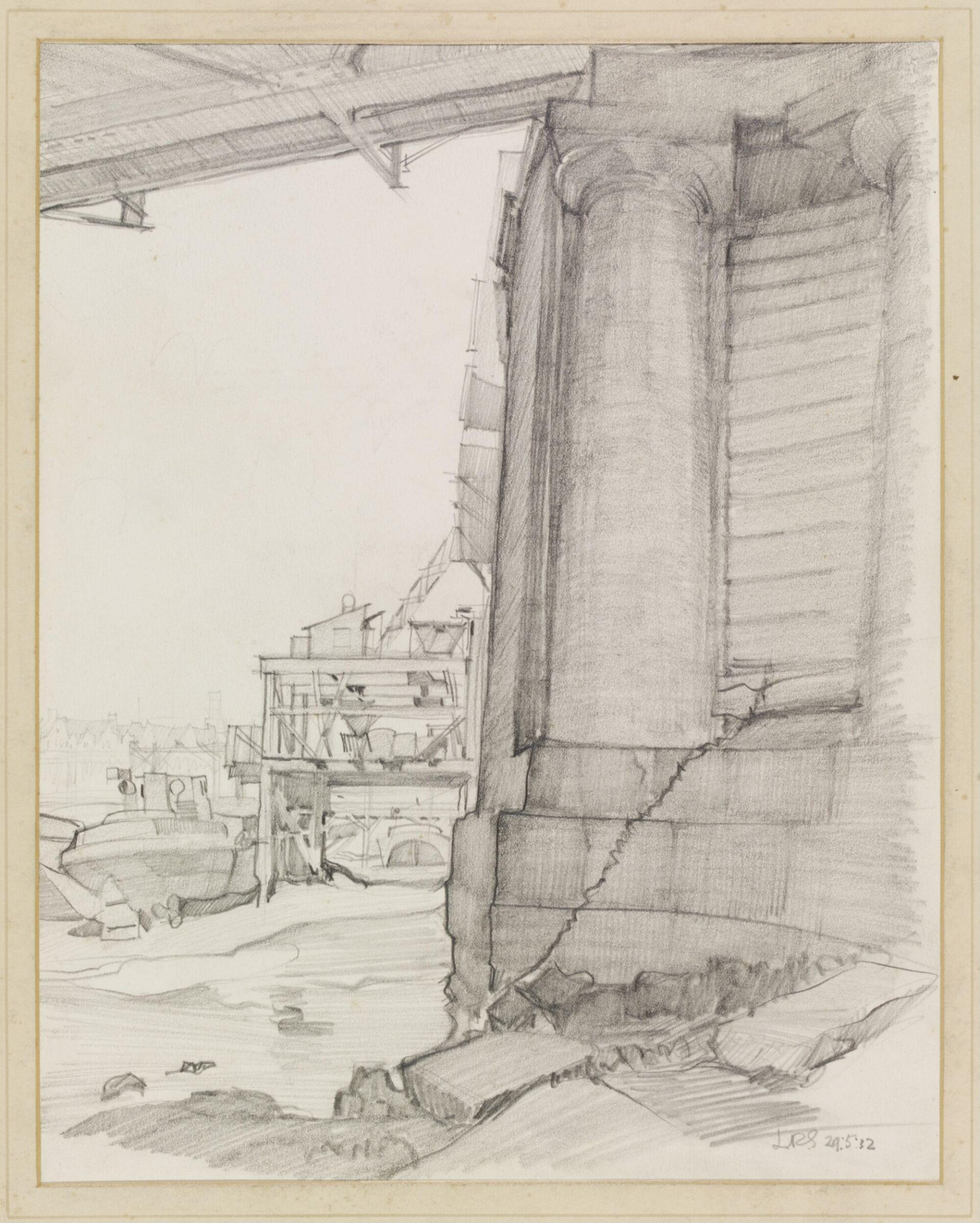 A pier of Waterloo Bridge, Guthrie, 29 May 1912