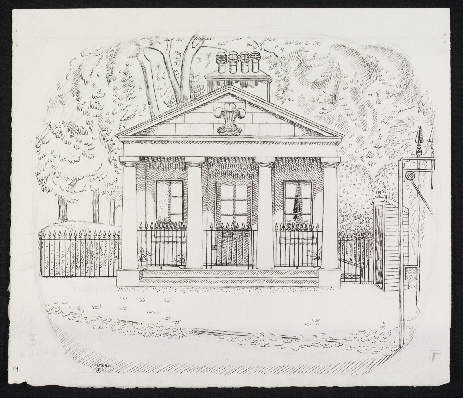 Prince's Gate, Hyde Park, Dimond, ca. 1942