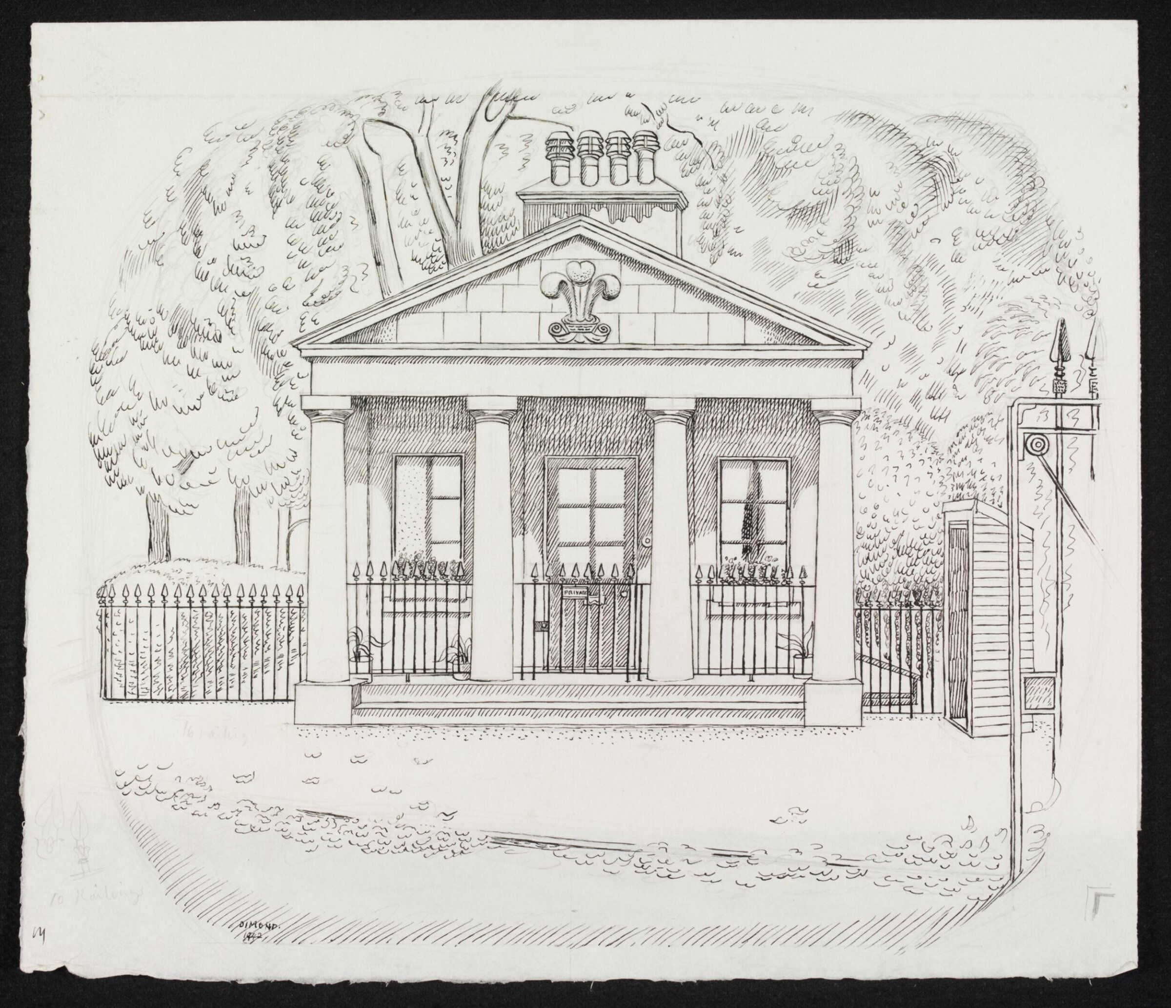 Prince's Gate, Hyde Park, Dimond, ca. 1942
