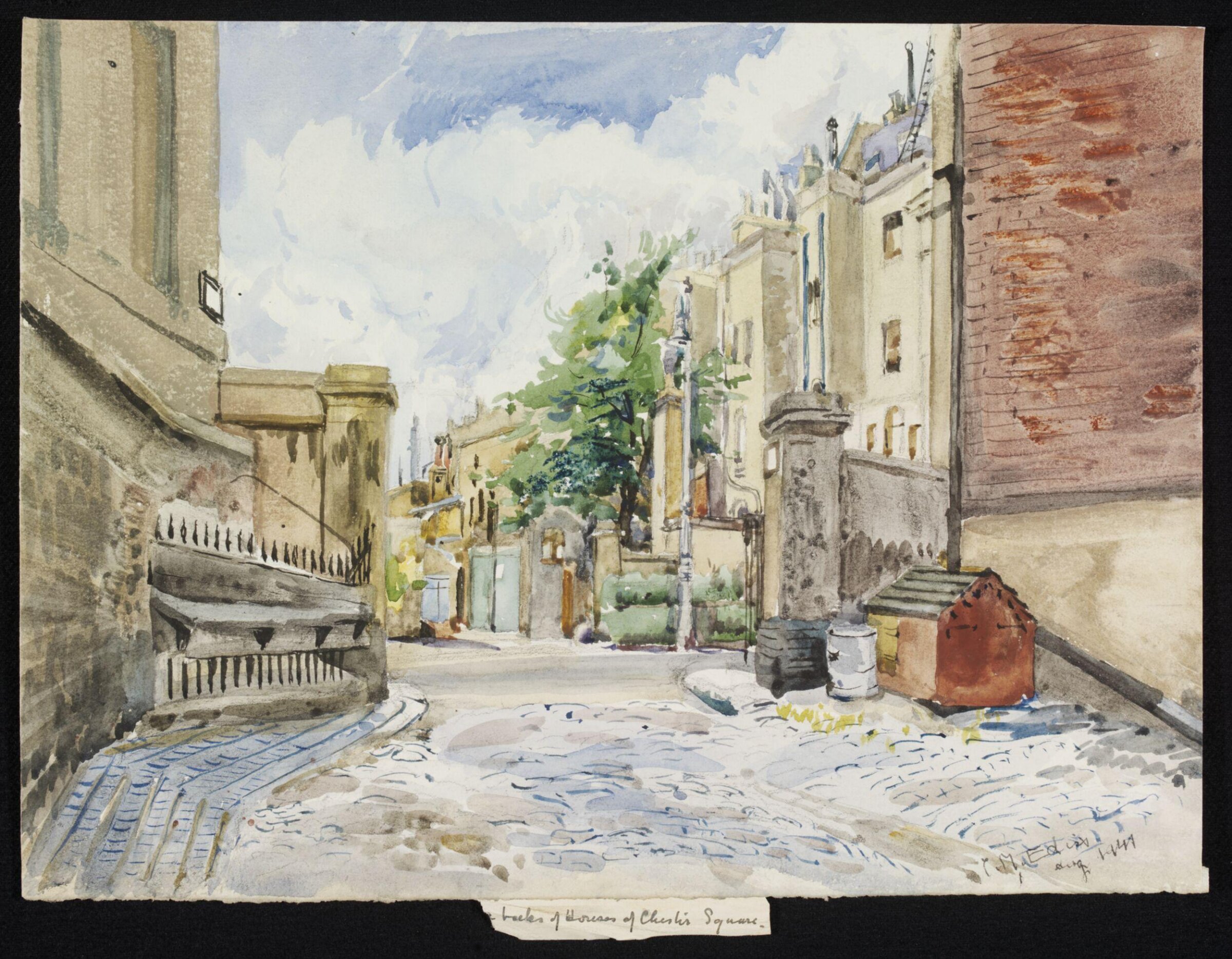 Backs of Houses, Chester Square, S.W.1., Ediss, August 1941