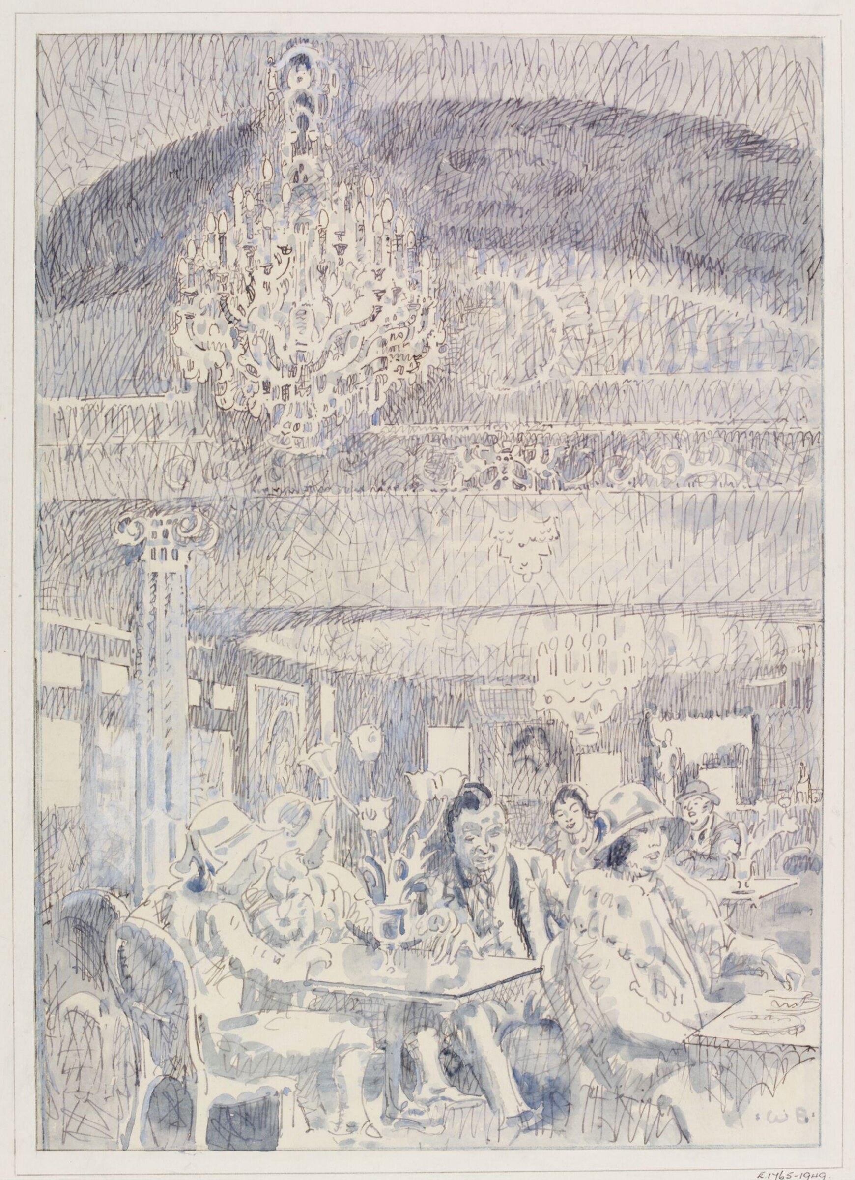 Tea Room at the Empire Cinema, Leicester Square, Bayes, ca. 1940