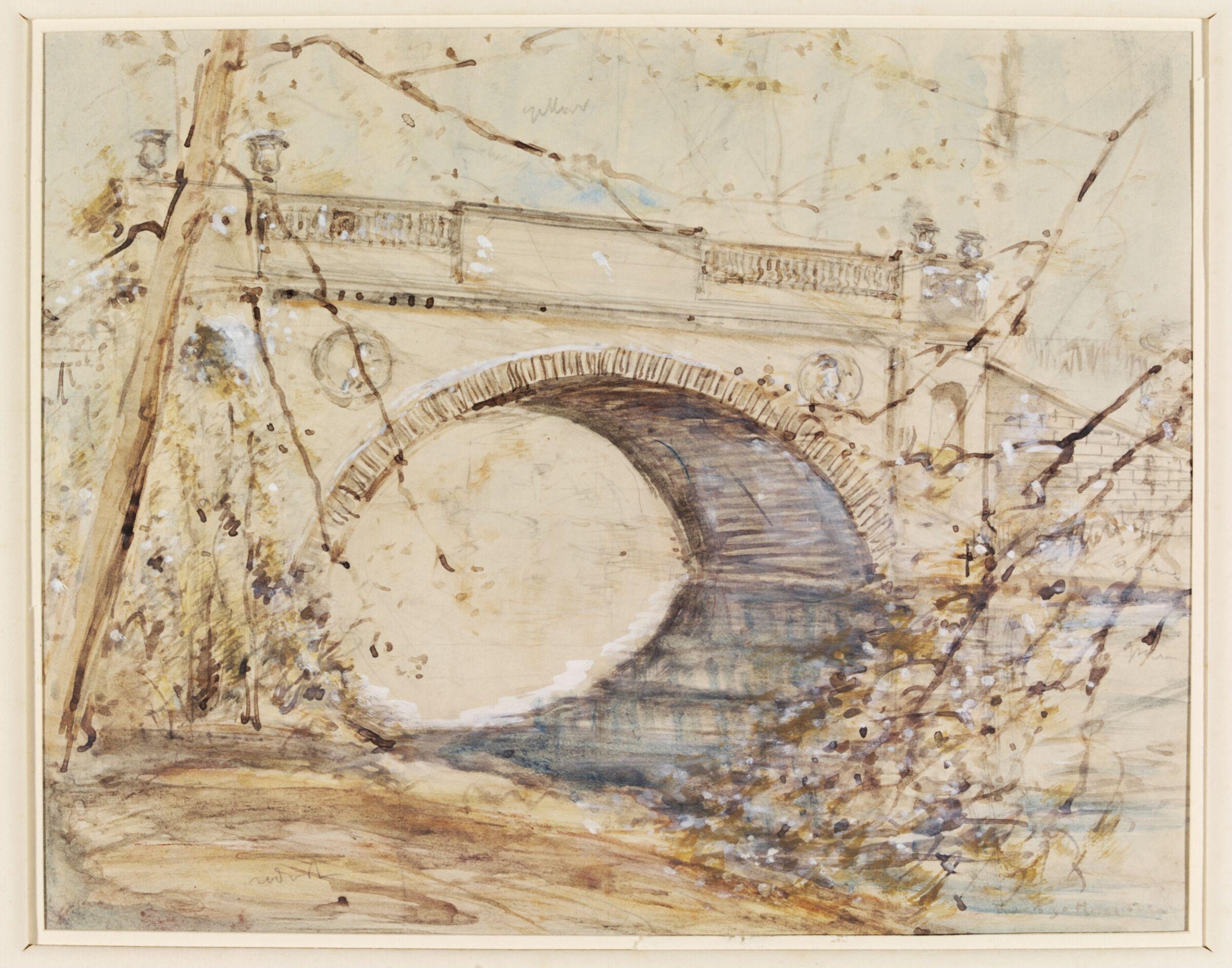 The Bridge in Chiswick House Grounds, Archibald Standish Hartrick, ок. 1940