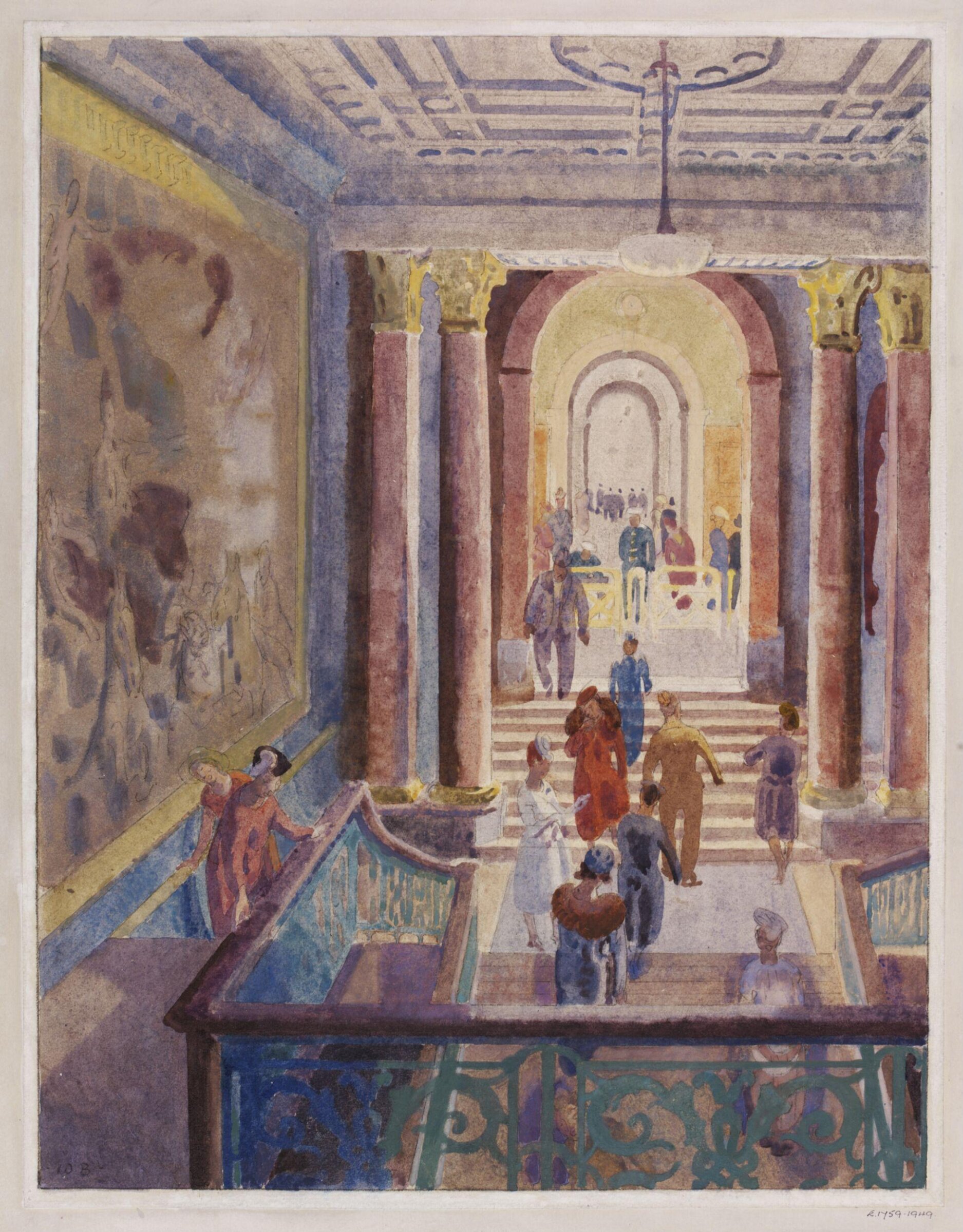 Staircase, Burlington House, Bayes, ca. 1940