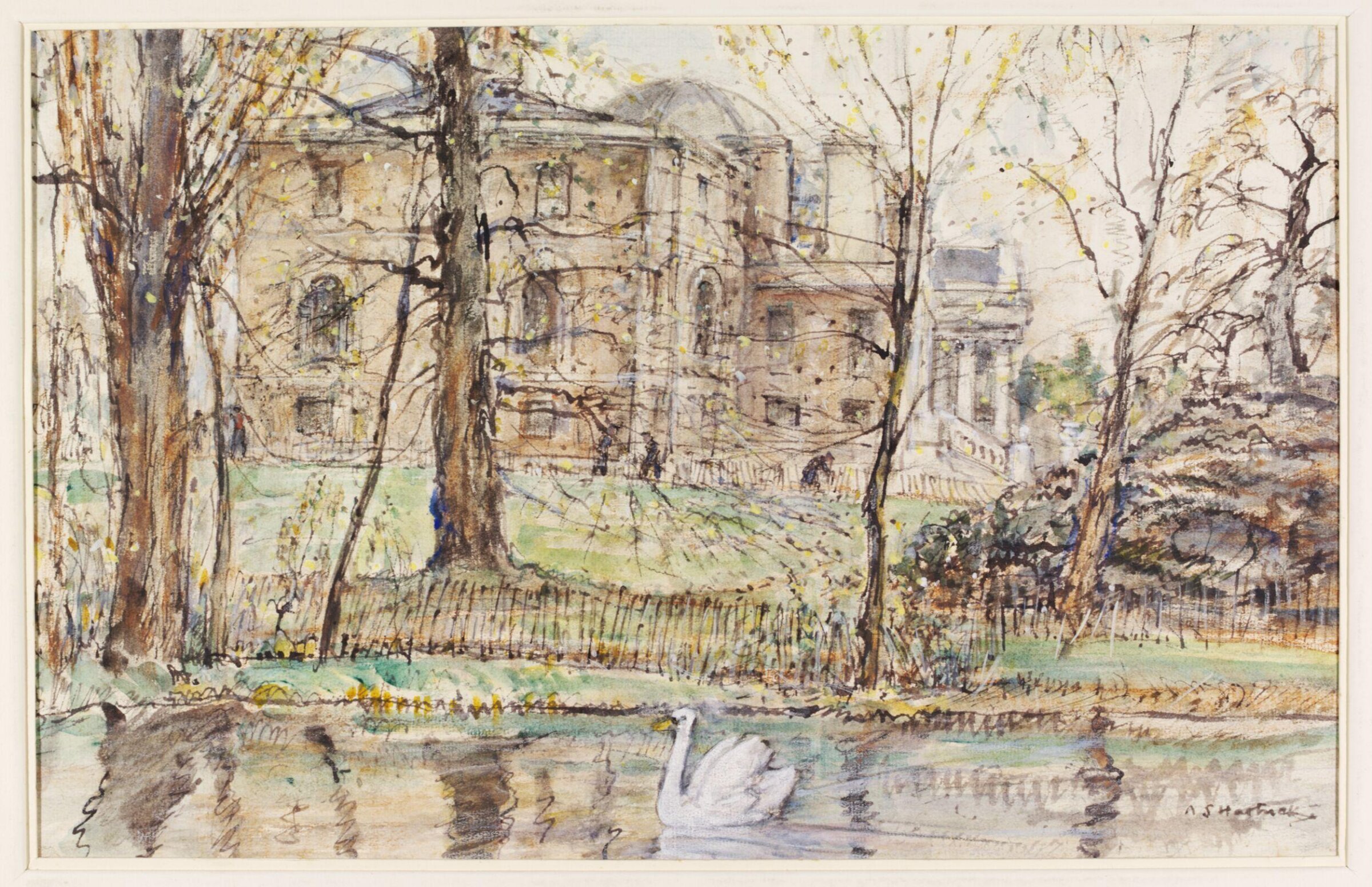 Chiswick House, from the Lake, Archibald Standish Hartrick, ок. 1940