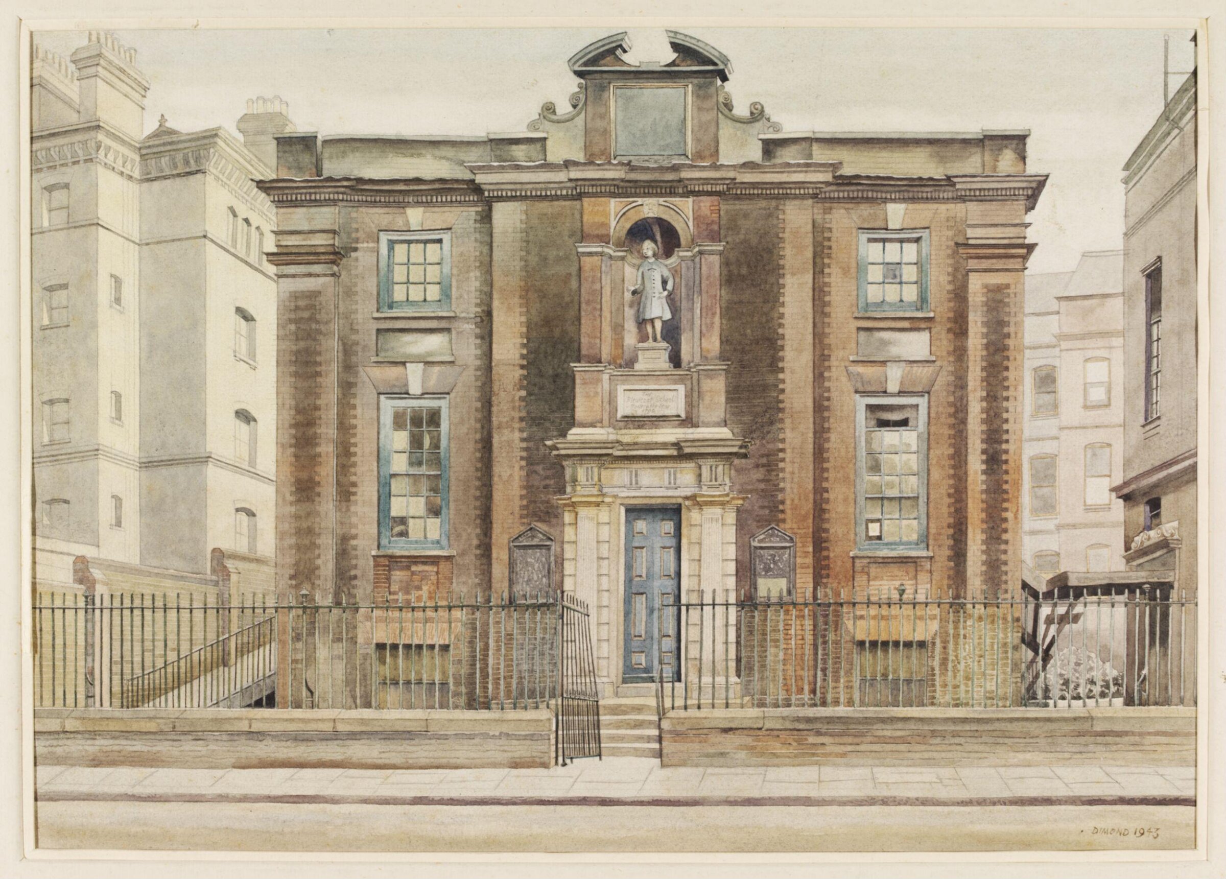 Bluecoat School, Caxton Street, Westminster, Phyllis Dimond, 1943