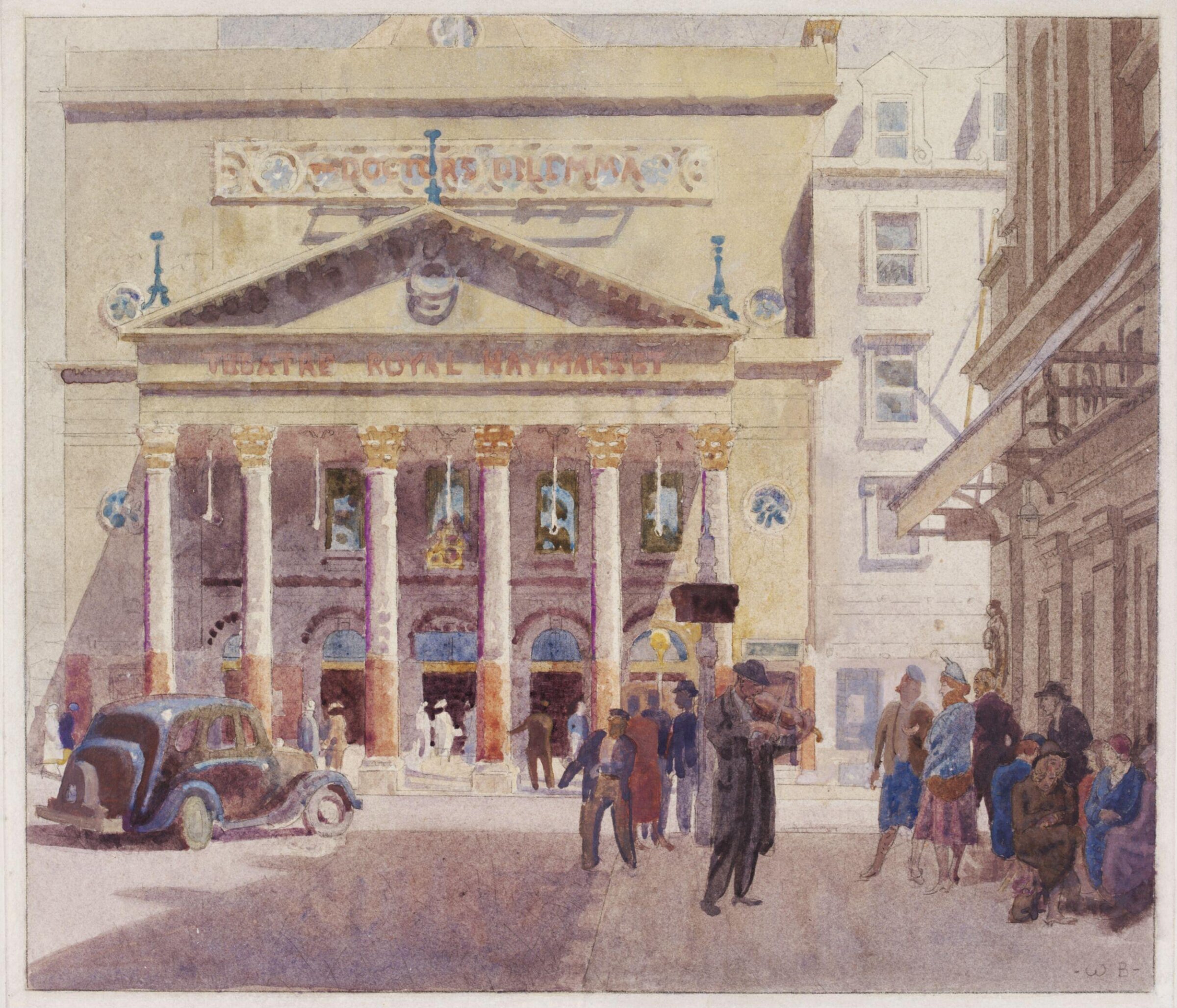 Porch of the Haymarket Theatre, Bayes, ca. 1940