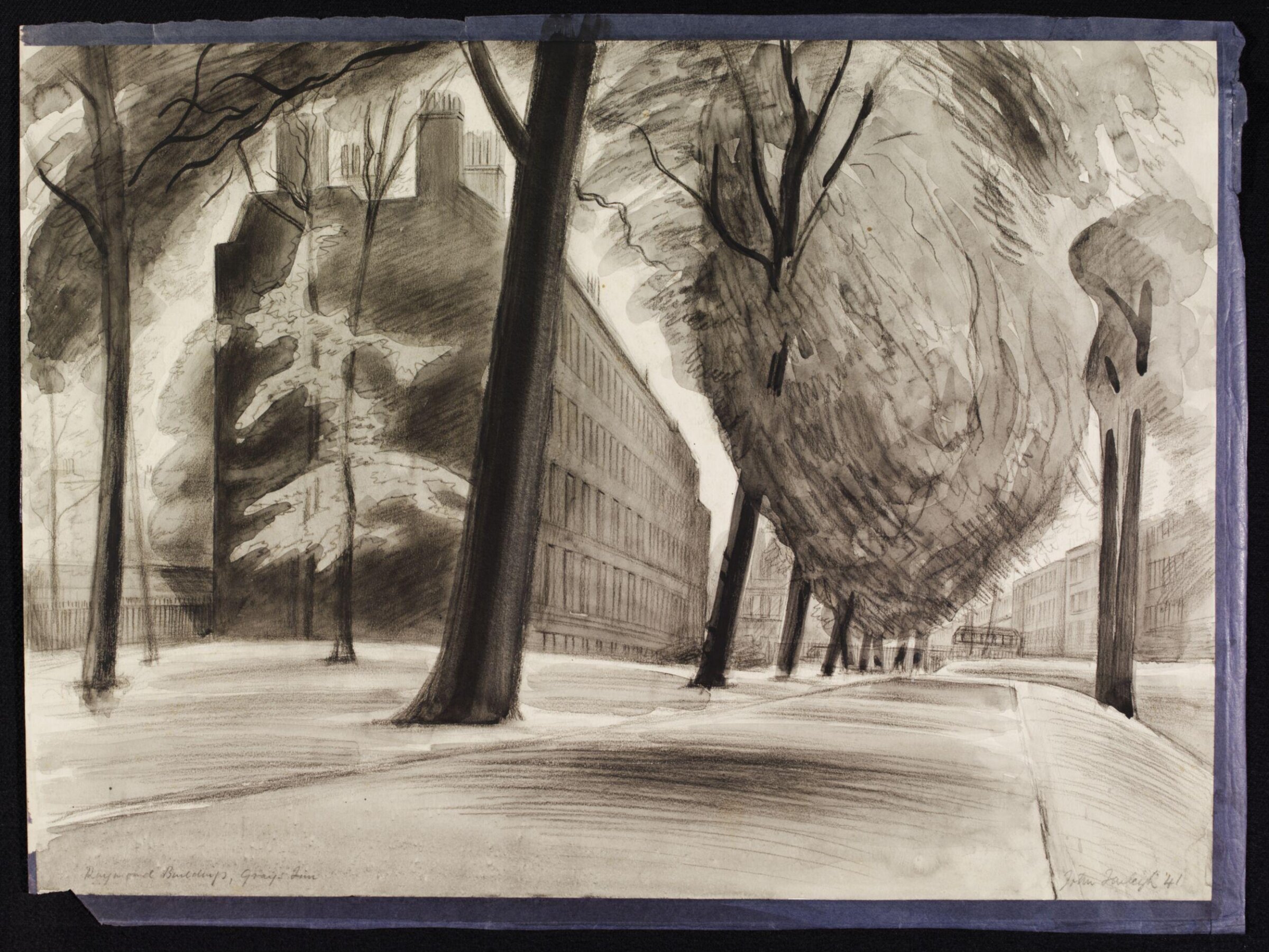 Raymond Buildings, Gray's Inn, John Farleigh, 1941