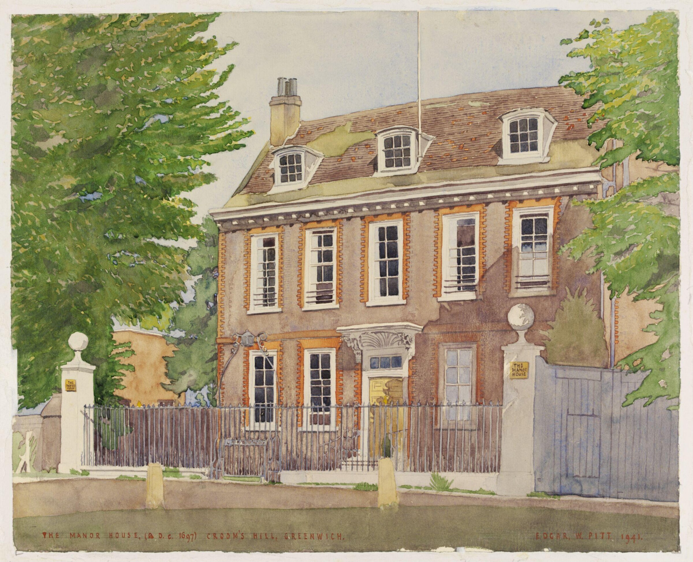 The Manor House, Croom's Hill, Greenwich, Pitt, 1941