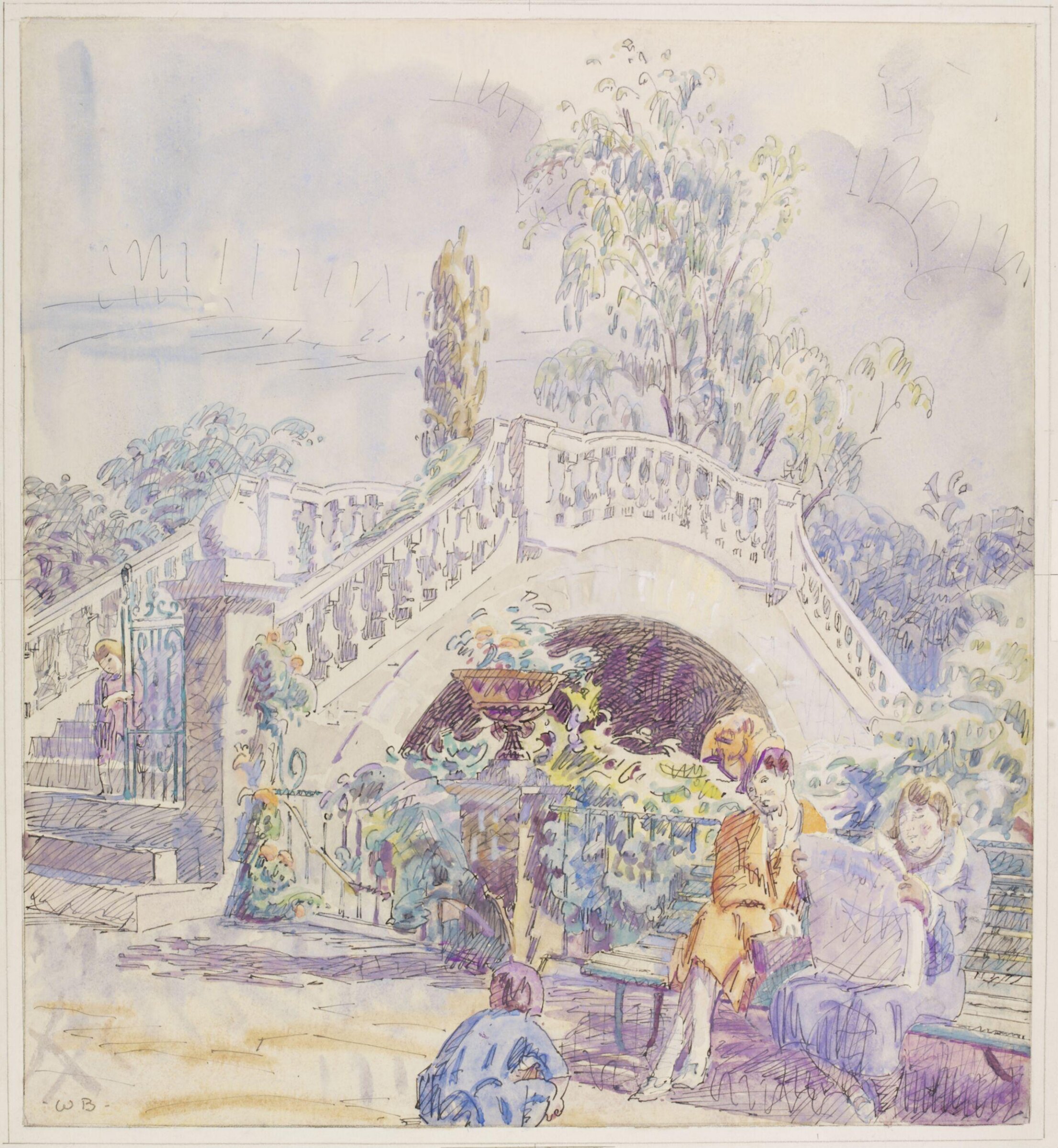The Garden, York House, Twickenham, Bayes, ca. 1940