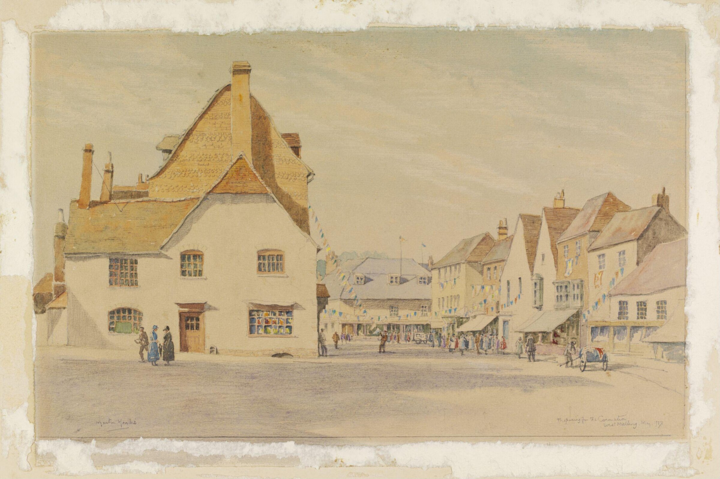 Preparing for the Coronation, West Malling, May, 1937., Hardie, 1937