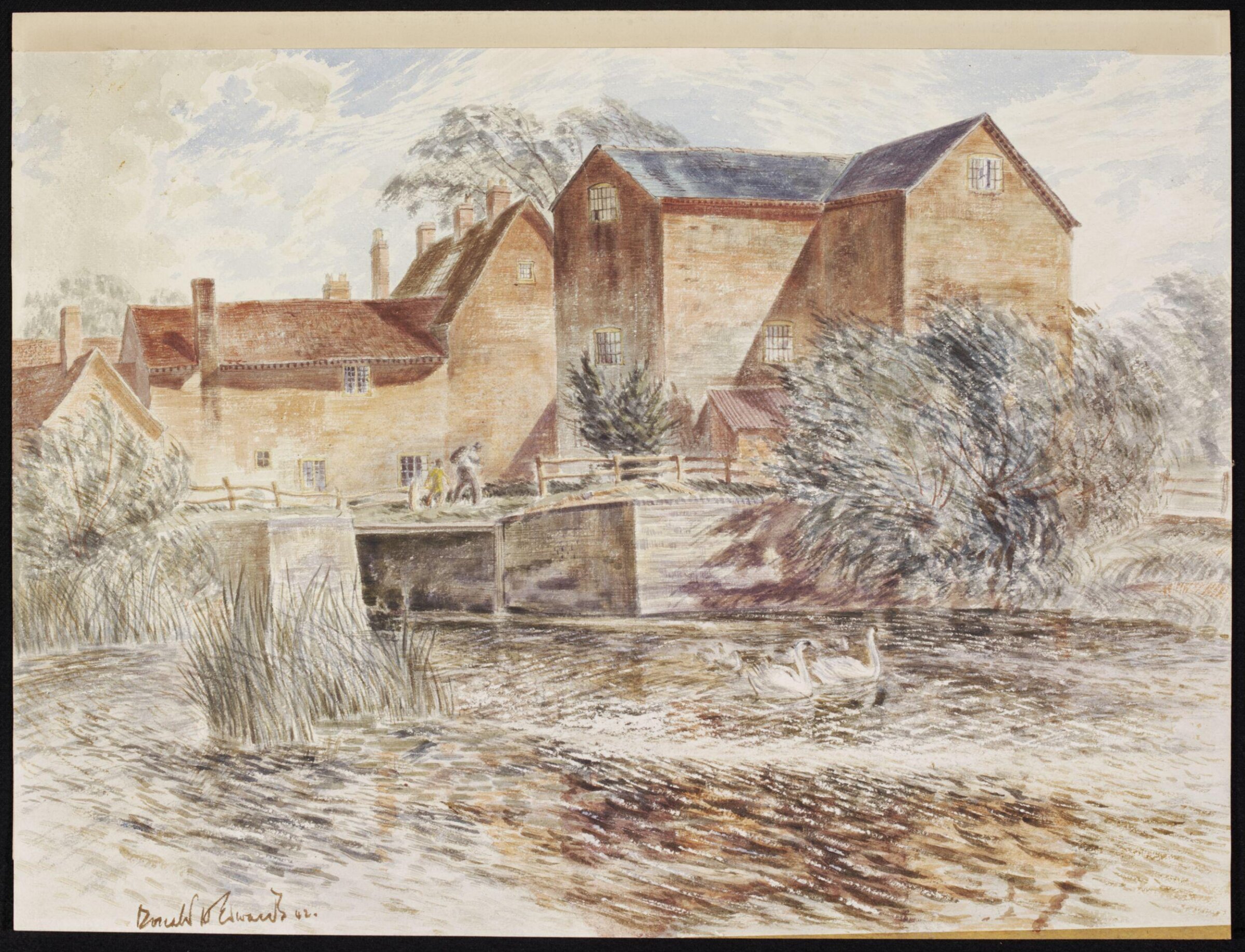 Charlecote Mill, Hampton Lucy, Warwickshire, Donald H. Edwards, 1942