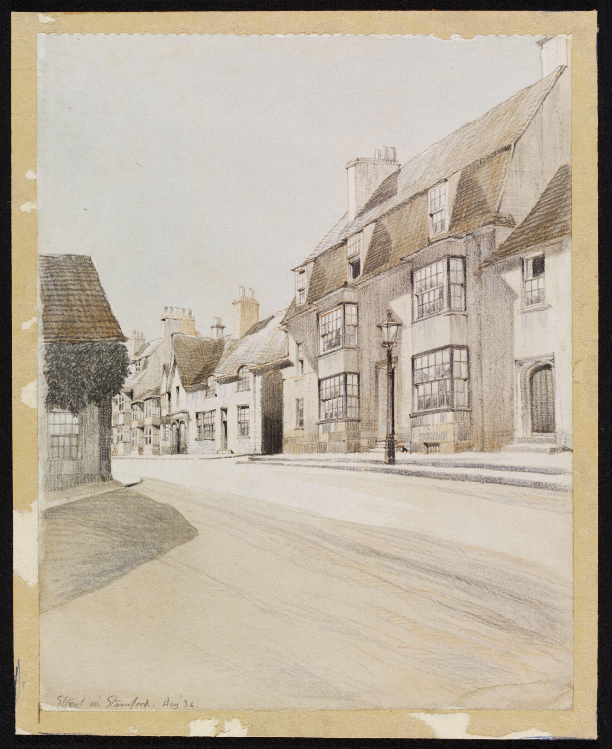 Street in Stamford, Rutlandshire, Leathart, 1936