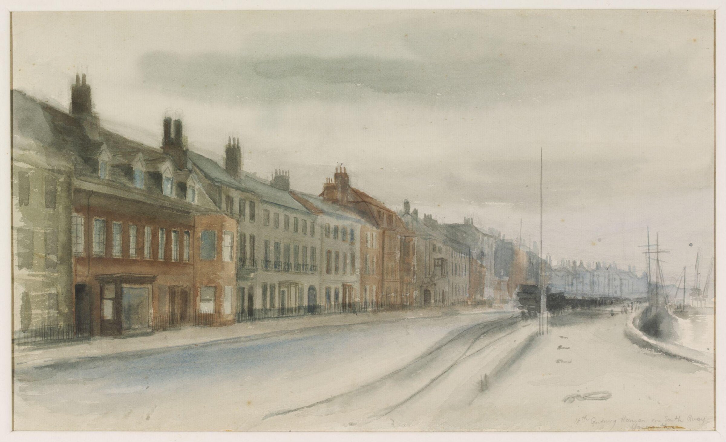 18th Century Houses, South Quay, Yarmouth, Moore, ca. 1940