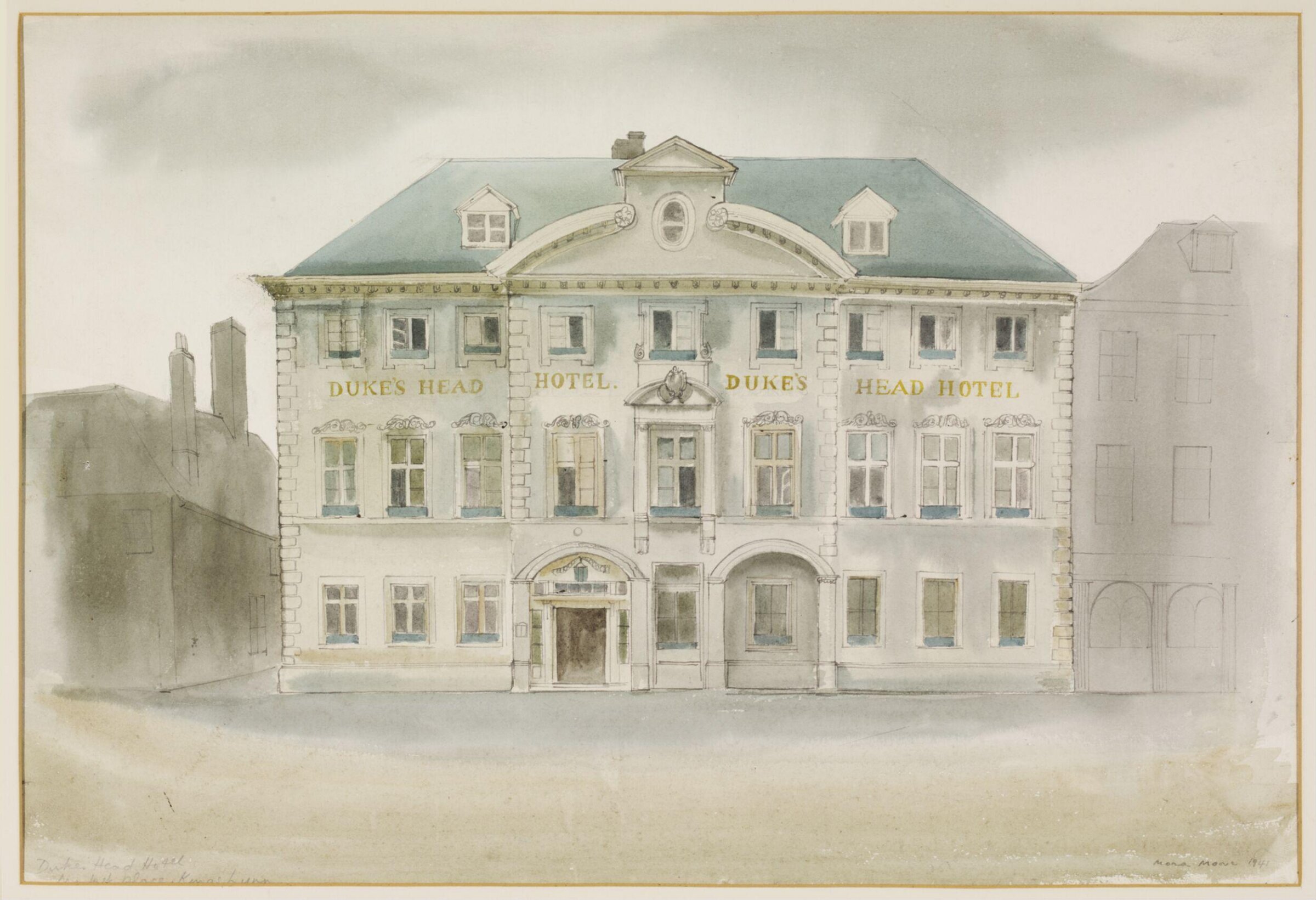 Duke's Head Hotel, Market Place, King's Lynn, Moore, 1941