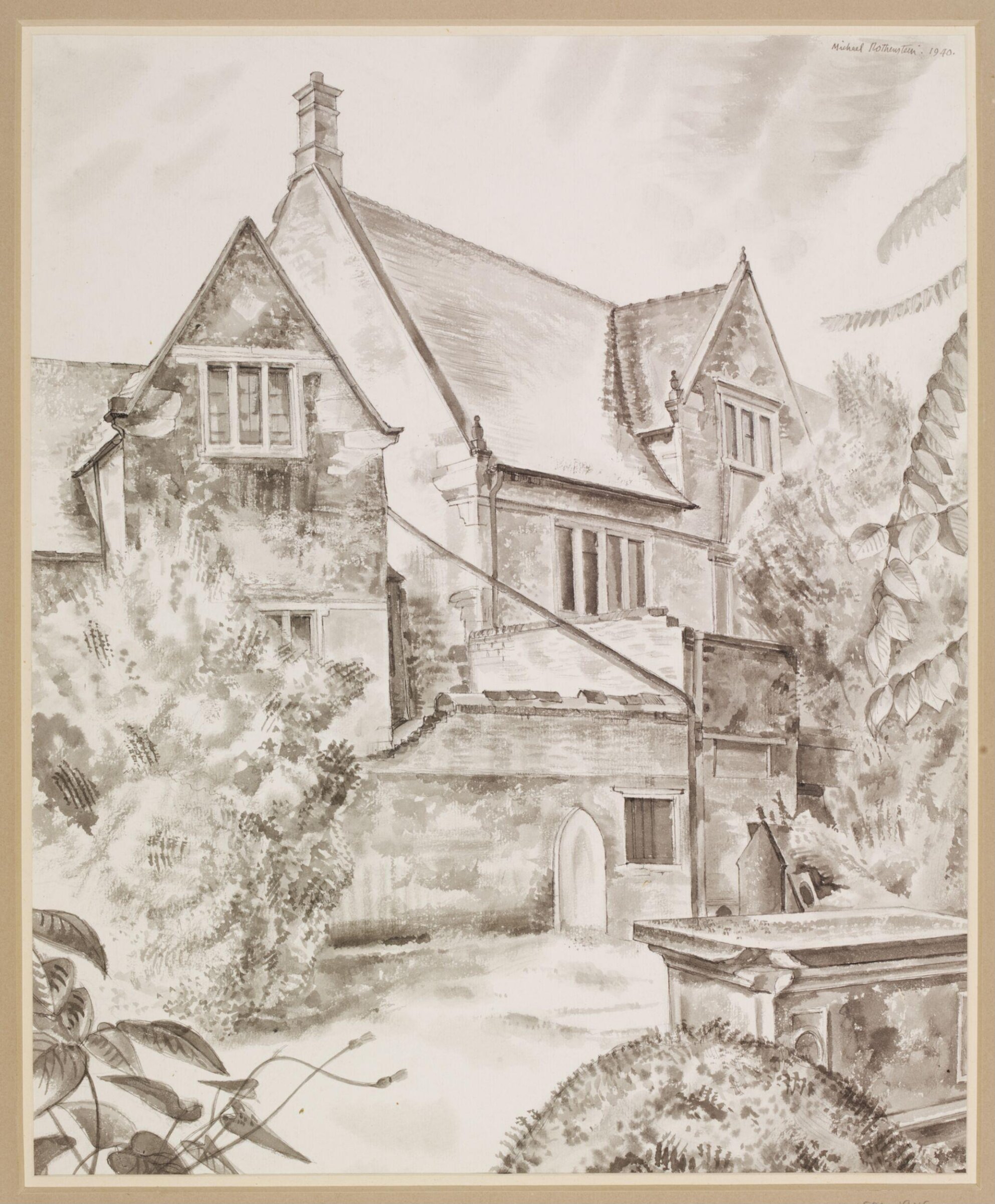 The Priory House and Church Hall, Wellingborough, Rothenstein, 1940